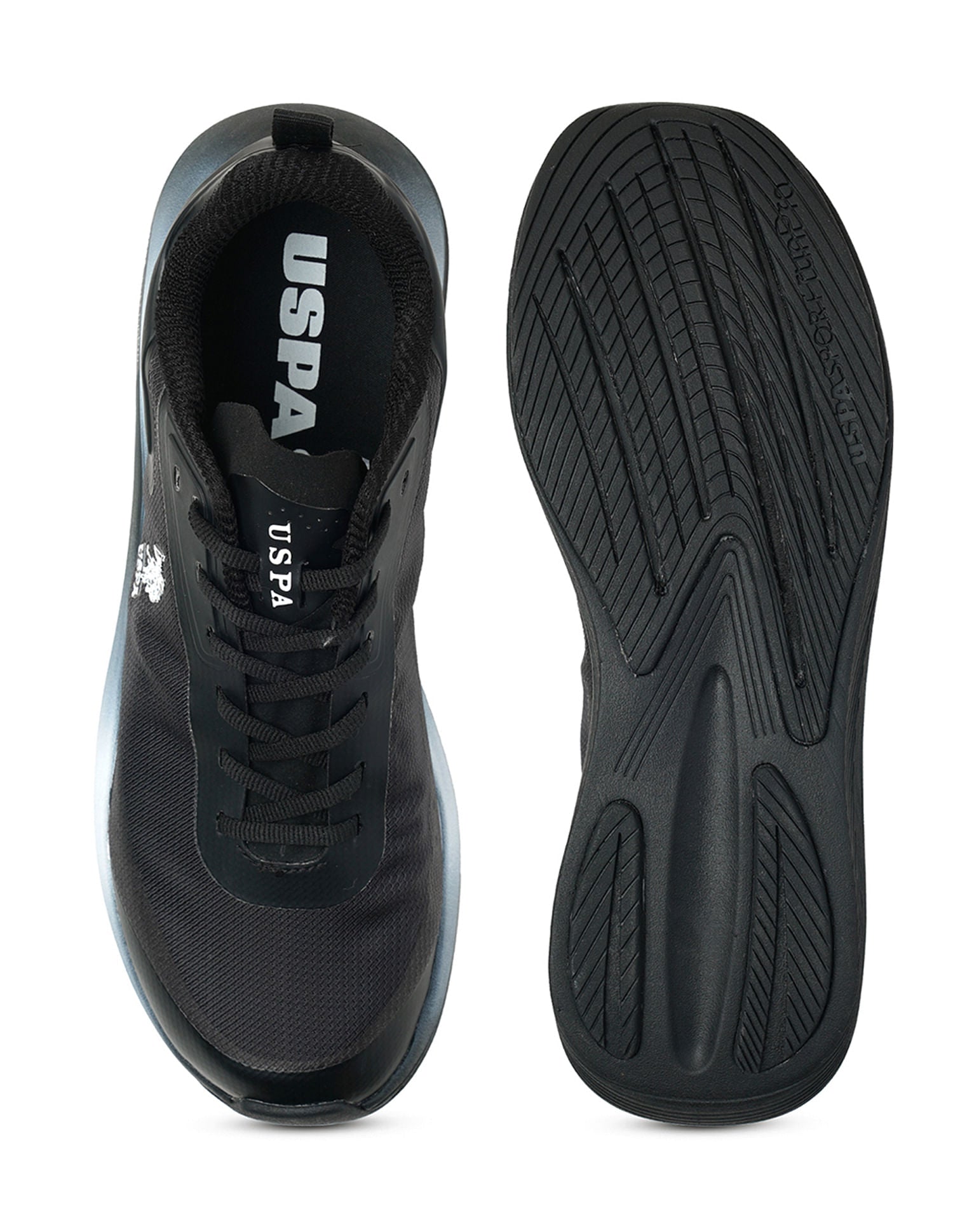 Men Frank Black Uspa Sport  Runpro Running Shoes Black - U.S. POLO ASSN. | Large