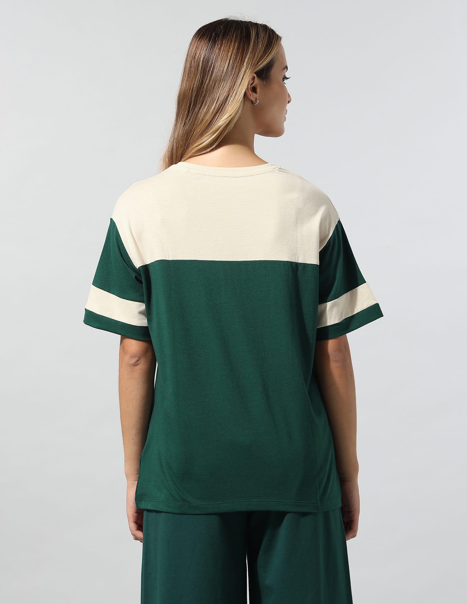 Colourblocked Relaxed T-Shirt Green - U.S. Polo Assn. India | Large