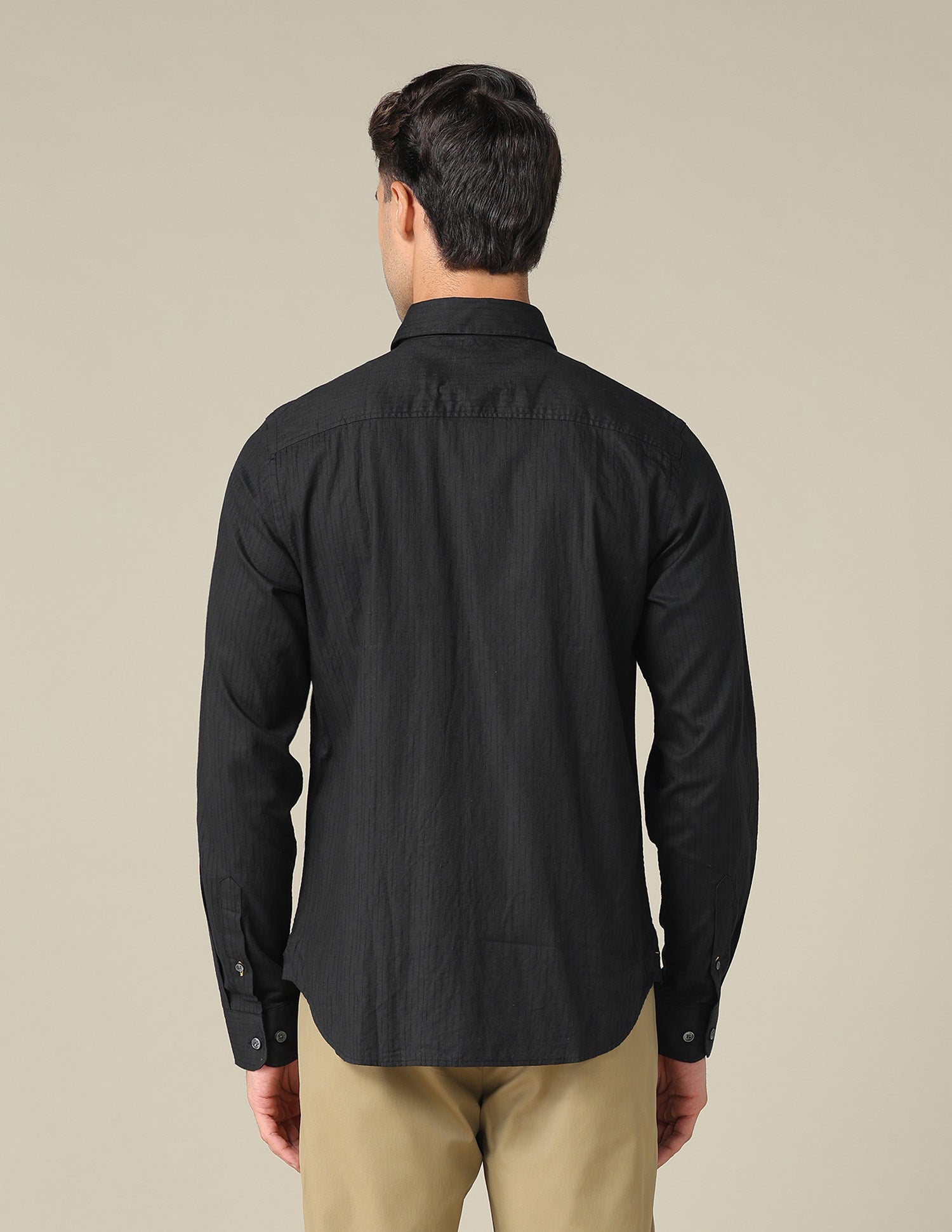 Regular Fit Textured Shirt Black - U.S. POLO ASSN. | Large