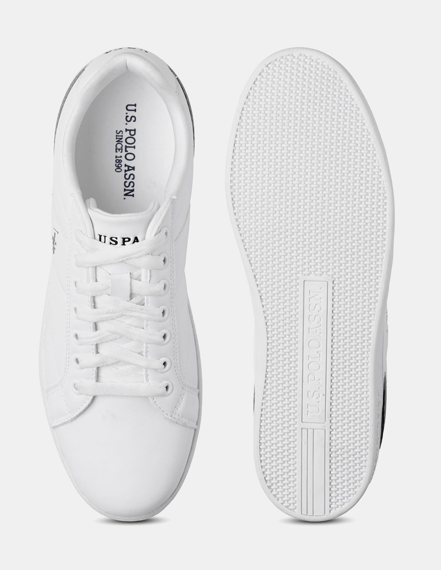 Men Vince 2.0 Round Toe Sneakers White - U.S. Polo Assn. India | Large
