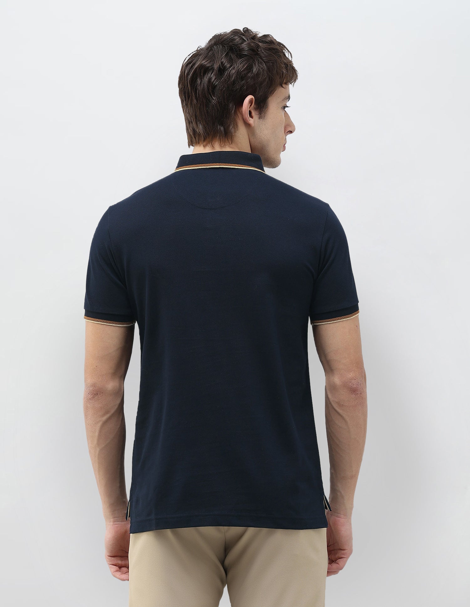 Solid Regular Fit Polo Shirt Navy - U.S. Polo Assn. India | Large