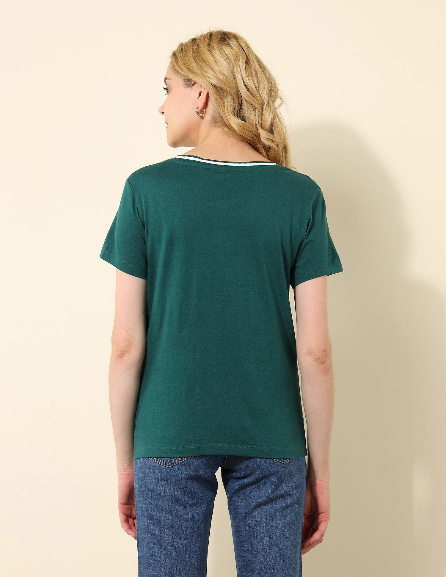 Regular Fit Solid T-Shirt Dark Green - U.S. POLO ASSN. | Large