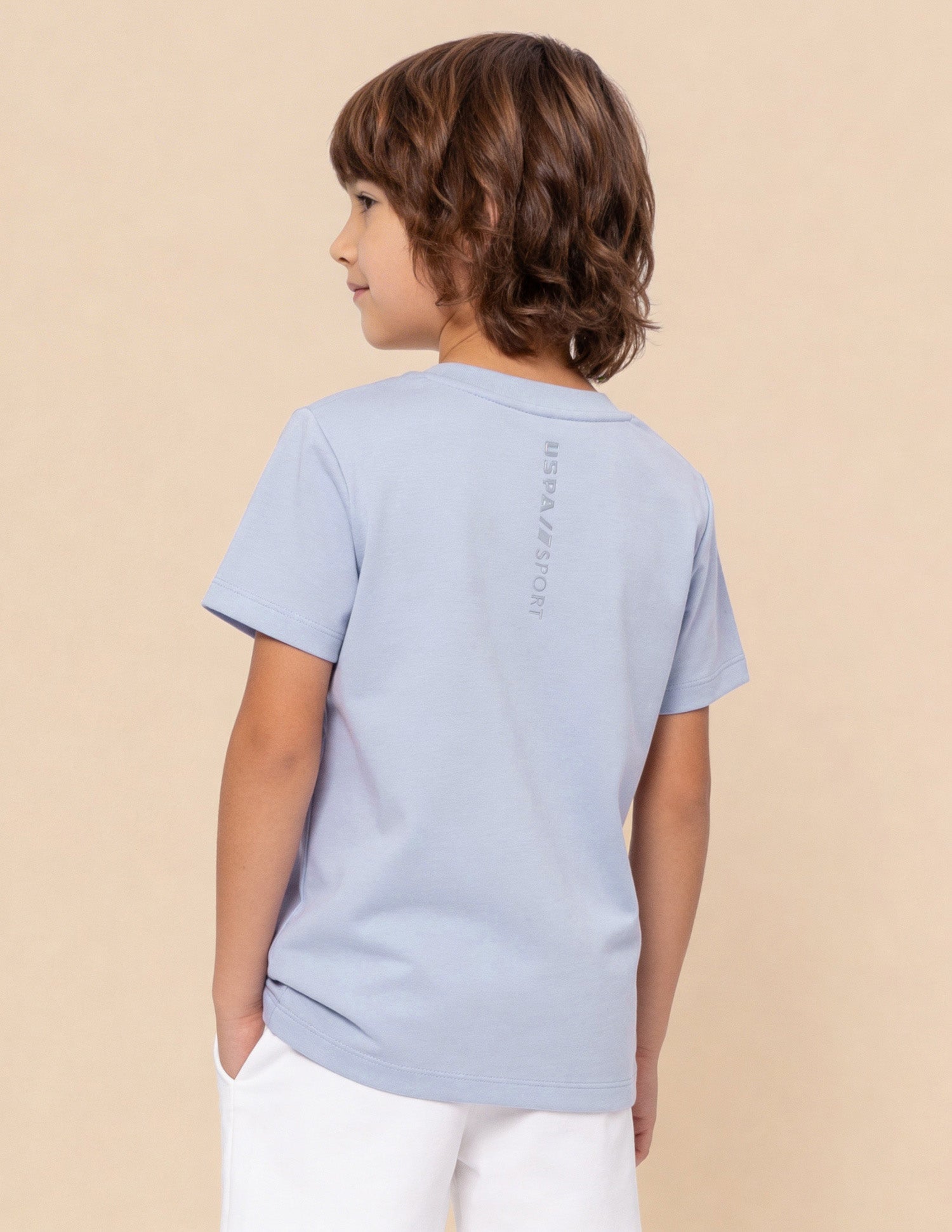 Brand Embellished Regular Fit T-Shirt Light Blue - U.S. Polo Assn. India | Large