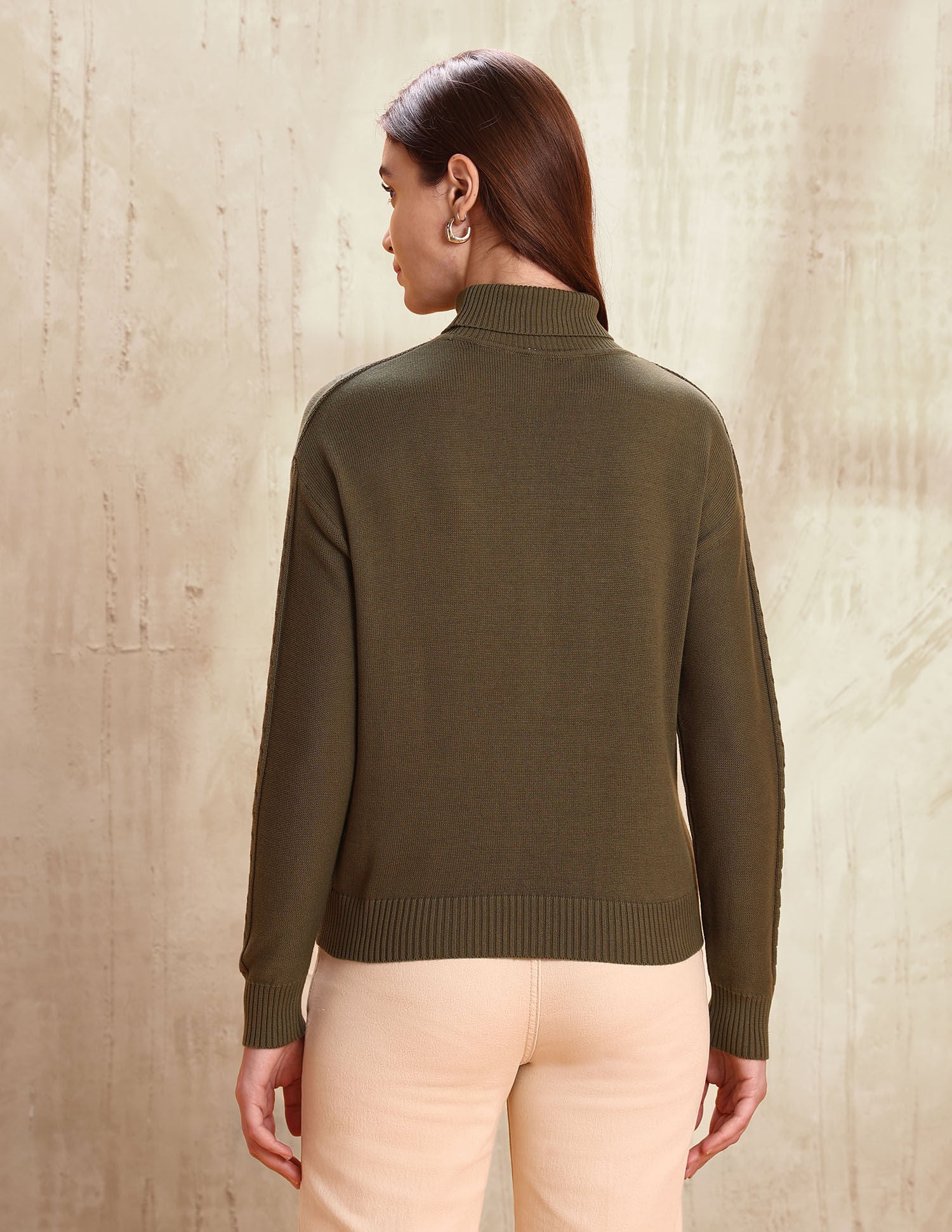 Patterned Knit Regular Fit Sweater Green - U.S. POLO ASSN. | Large