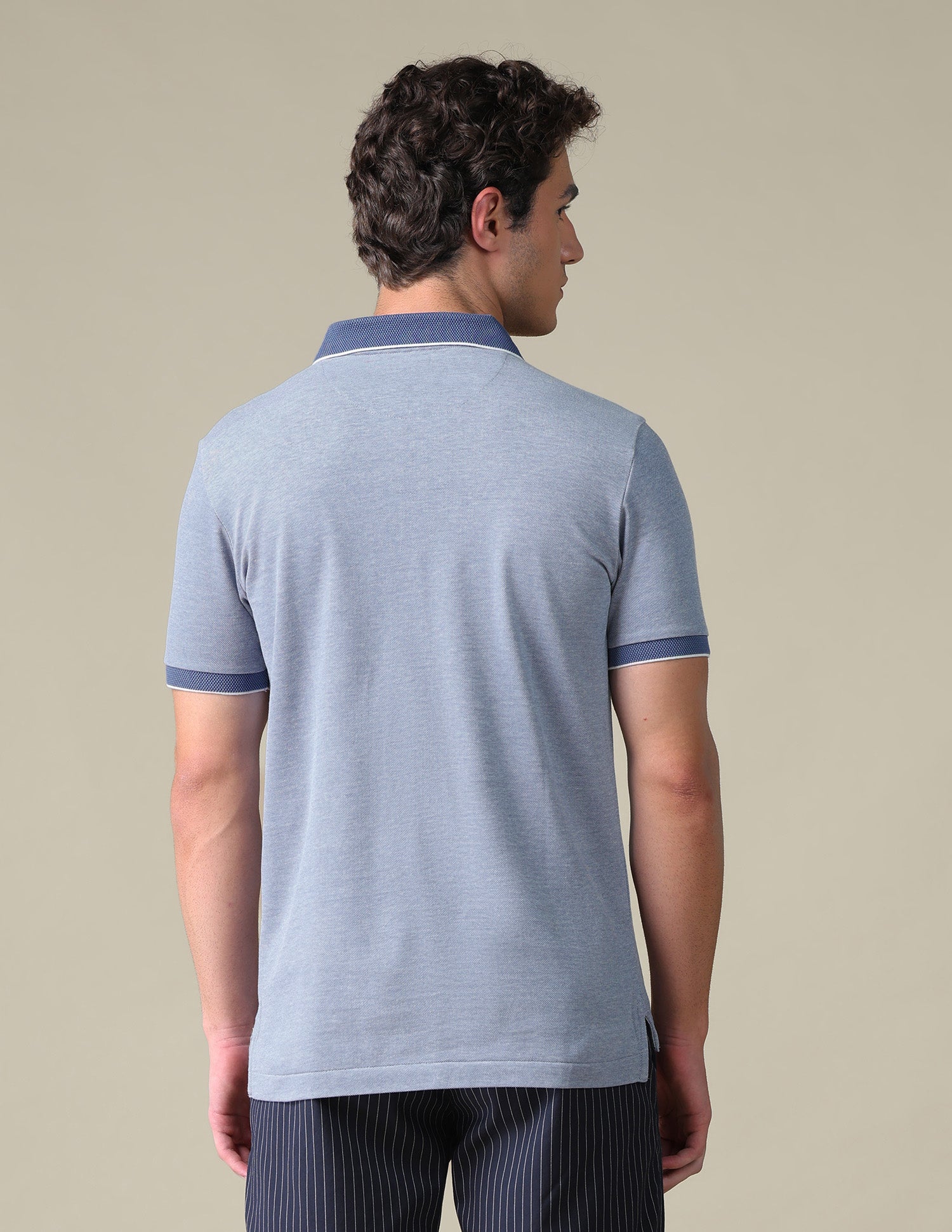 Regular Fit Heathered Polo Shirt Ivory - U.S. Polo Assn. India | Large