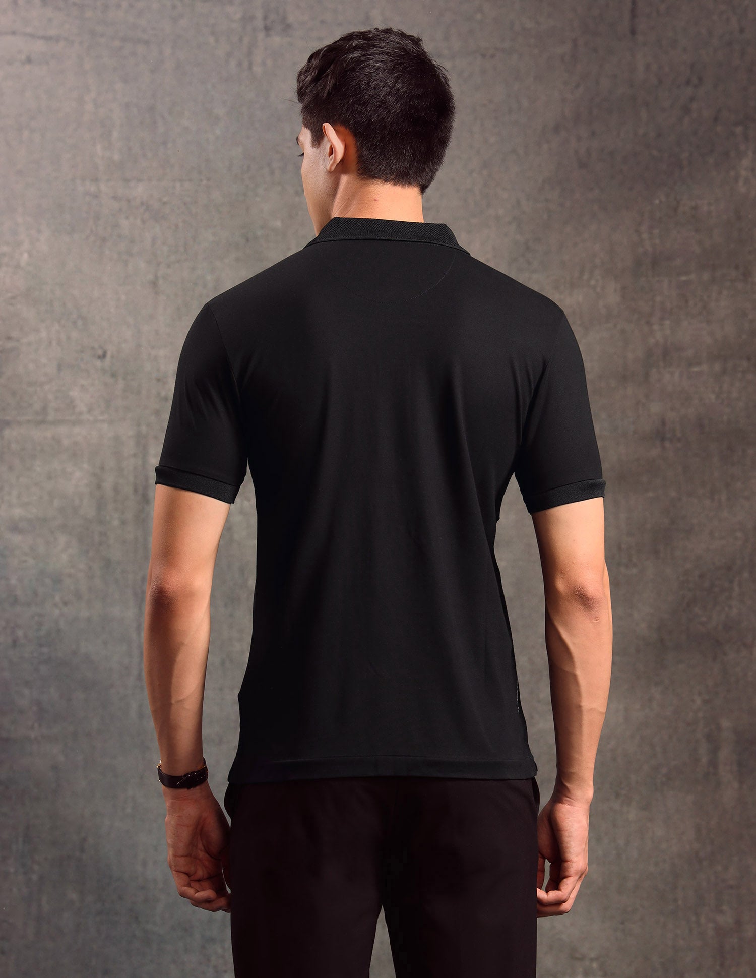 Solid Regular Fit Polo shirt Black - U.S. POLO ASSN. | Large