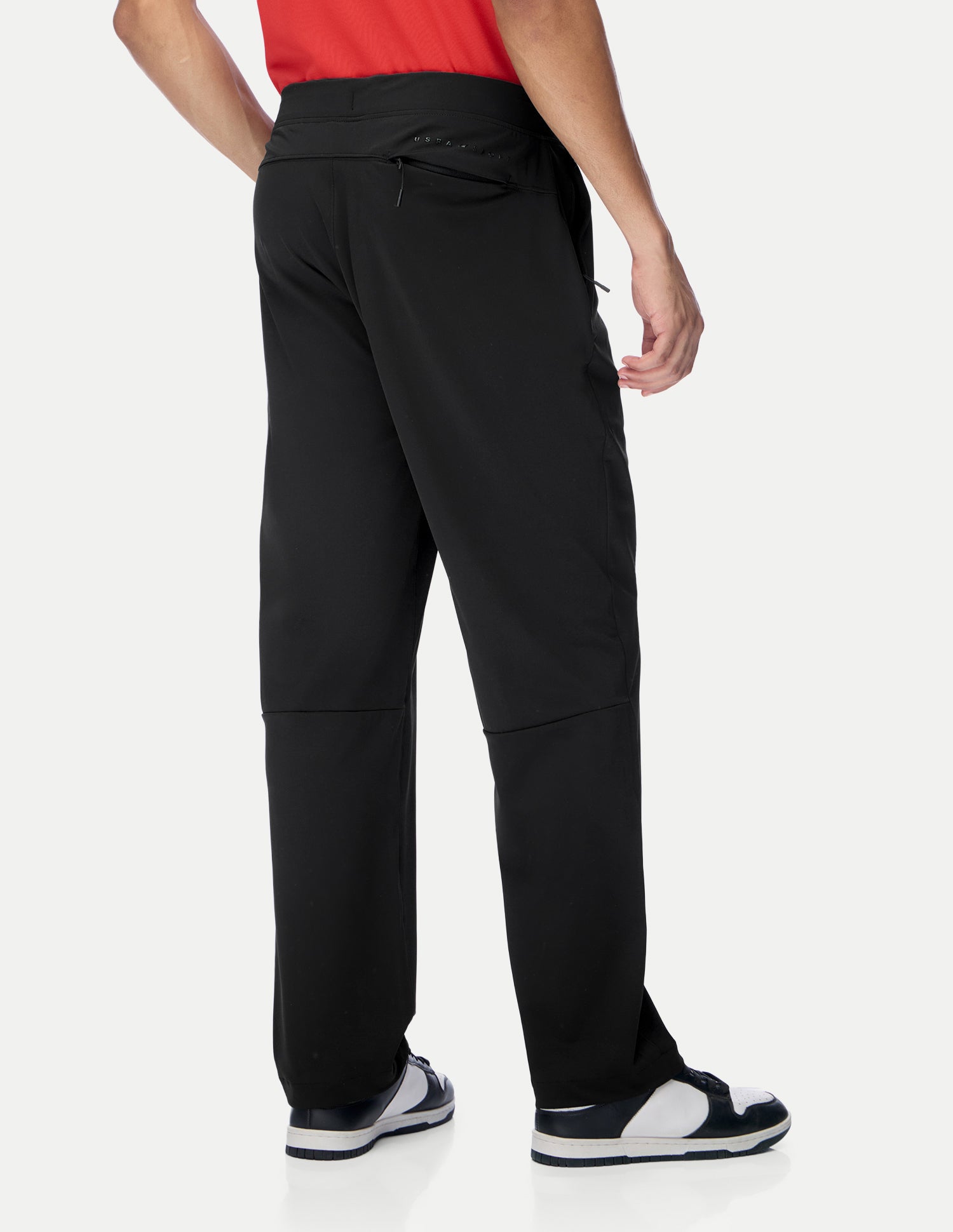 Mid Rise Regular Fit Active Track Pants Black - U.S. Polo Assn. India | Large