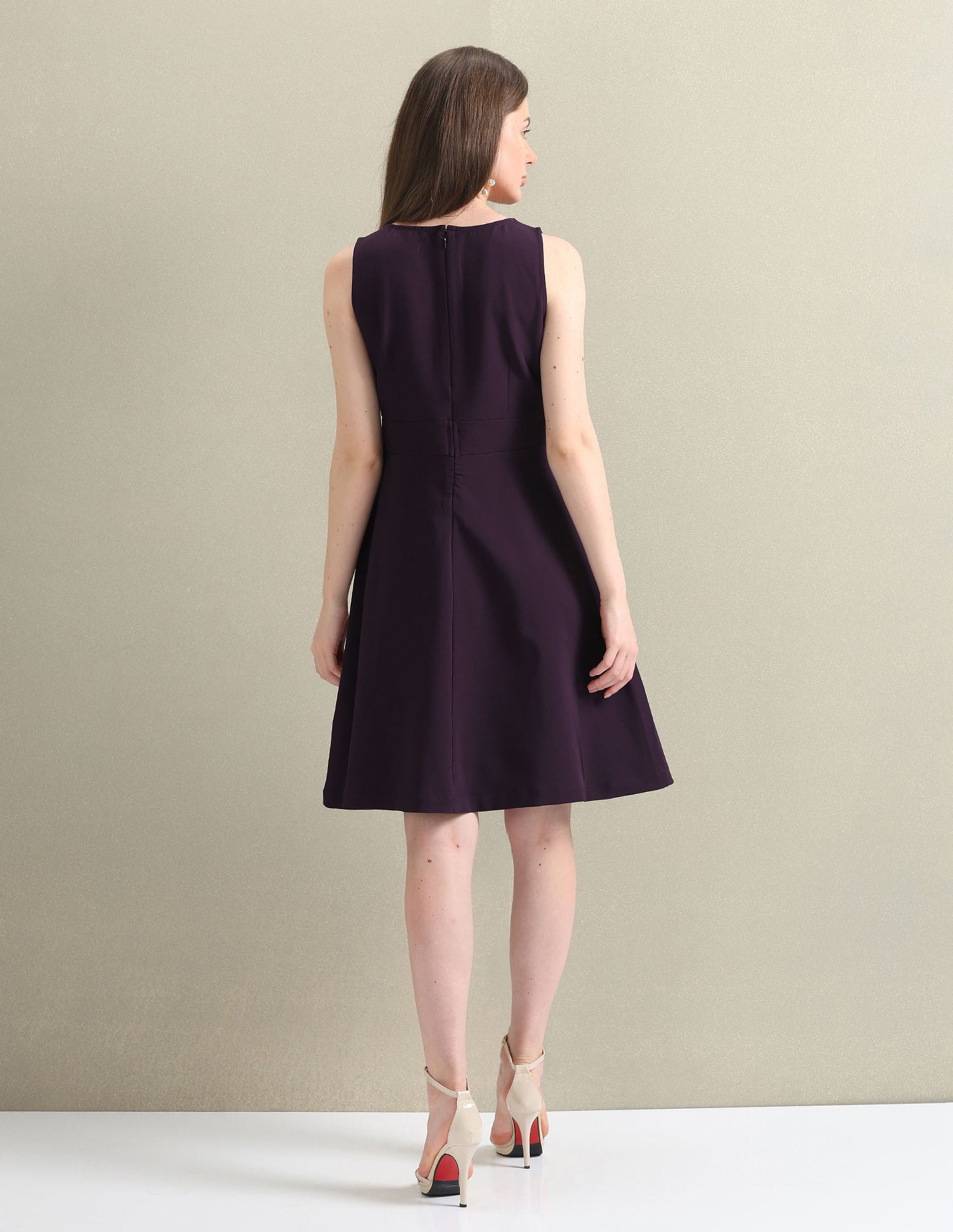 Sleeveless V-Neck Dress Plum - U.S. Polo Assn. India | Large