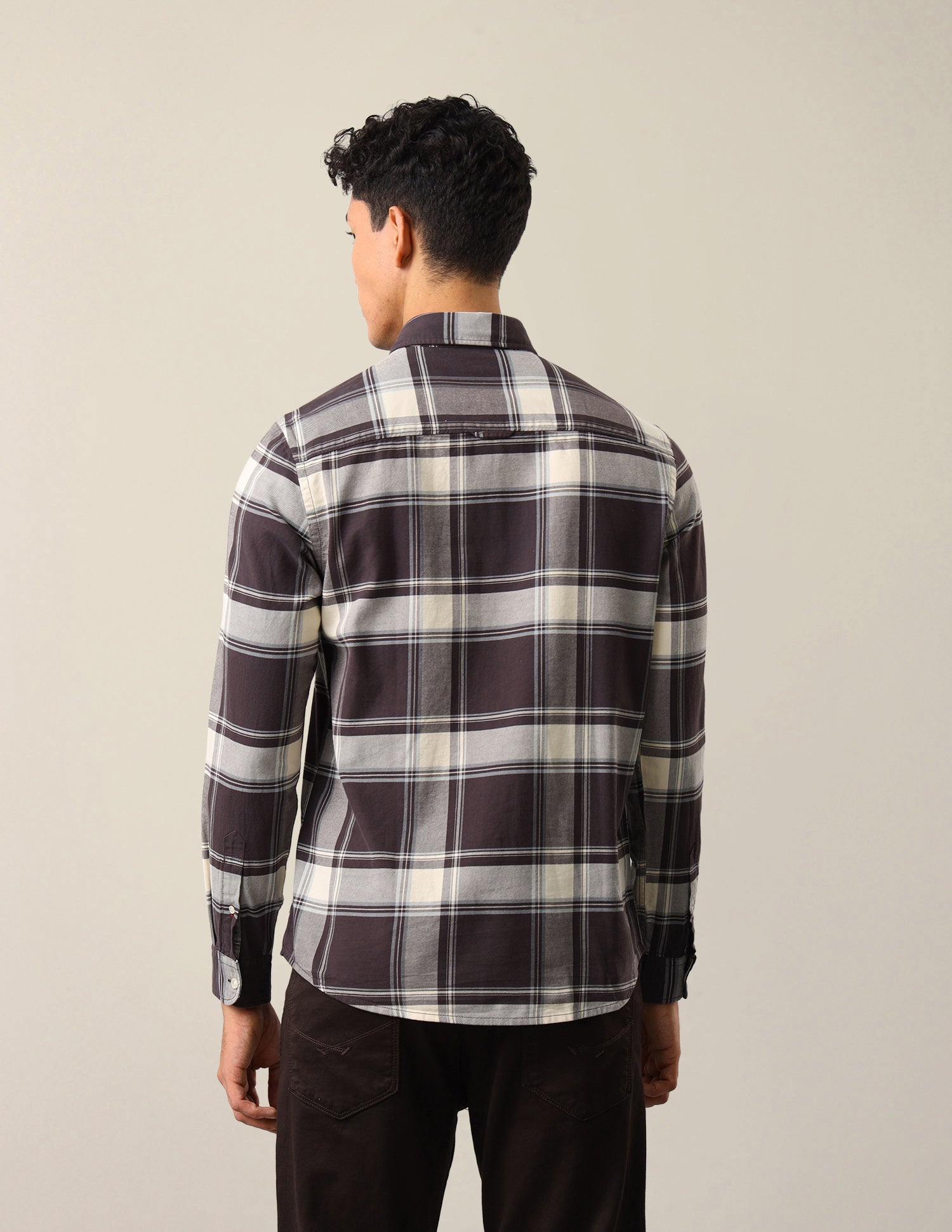 Twill Plaid Checked Shirt Dark Brown - U.S. Polo Assn. India | Large
