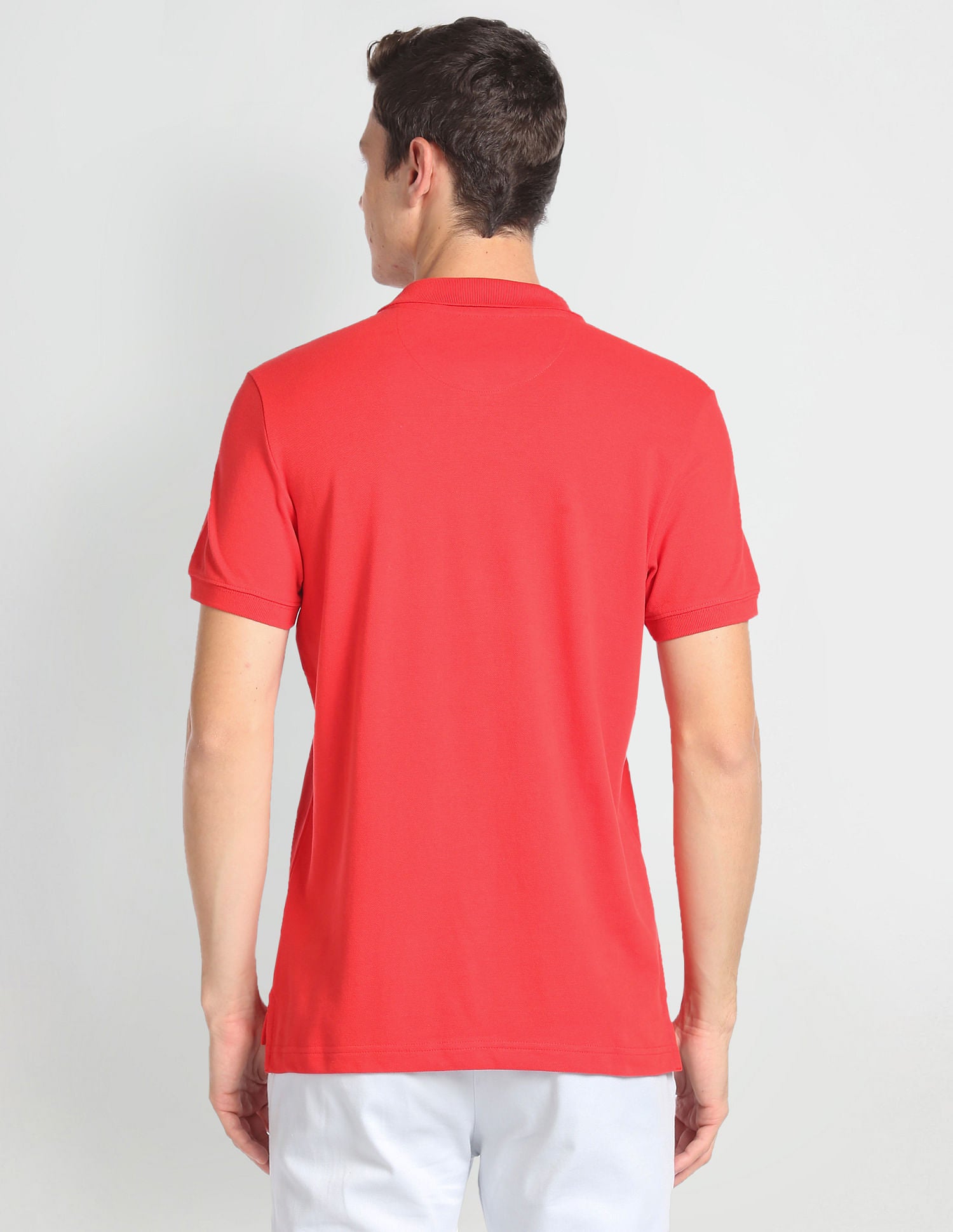 Brand Print Cotton Polo Shirt Red - U.S. Polo Assn. India | Large