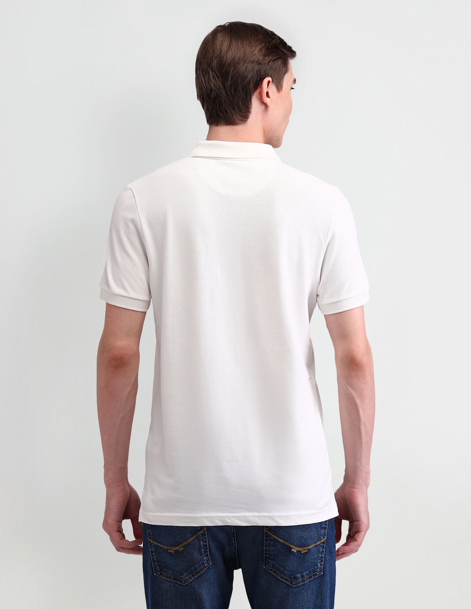 Solid Muscle Fit Polo Shirt Ivory - U.S. POLO ASSN. | Large