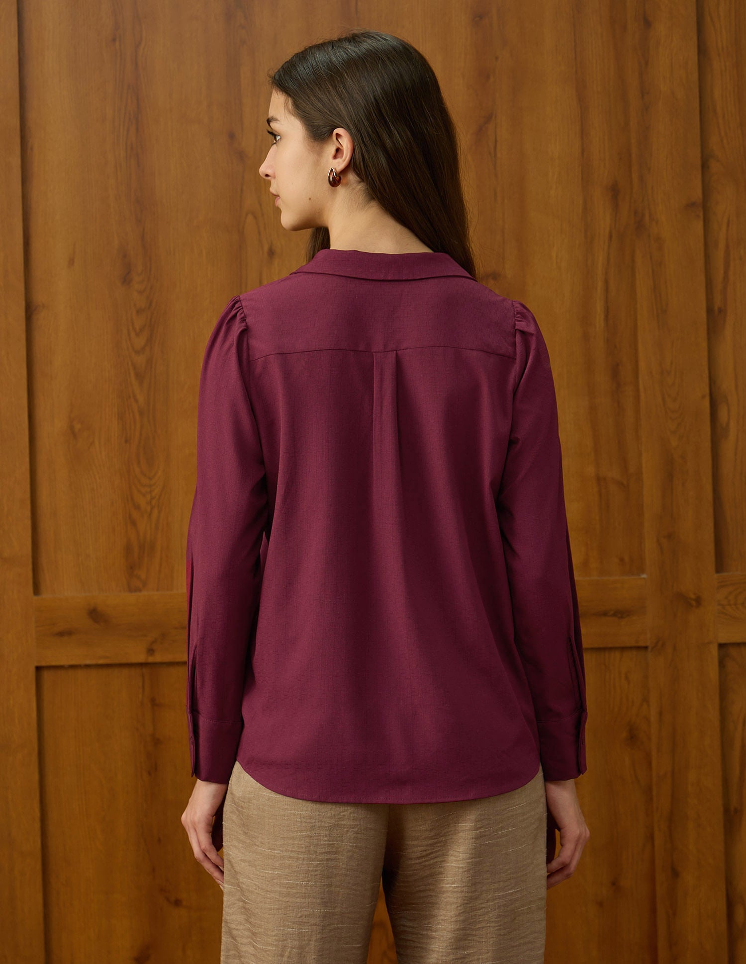Solid Regular Fit Shirt Purple - U.S. Polo Assn. India | Large