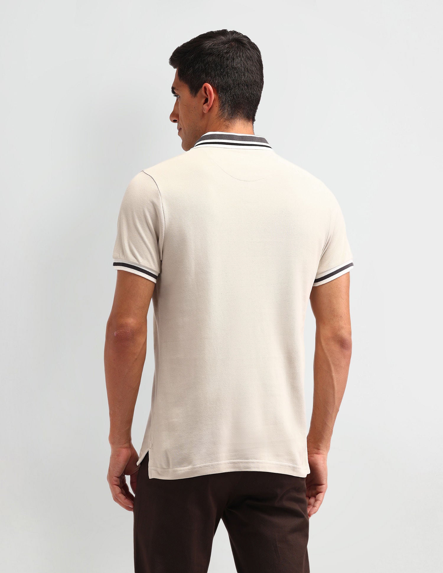 Outdoor Muscle Fit Solid Polo Shirt Beige - U.S. POLO ASSN. | Large