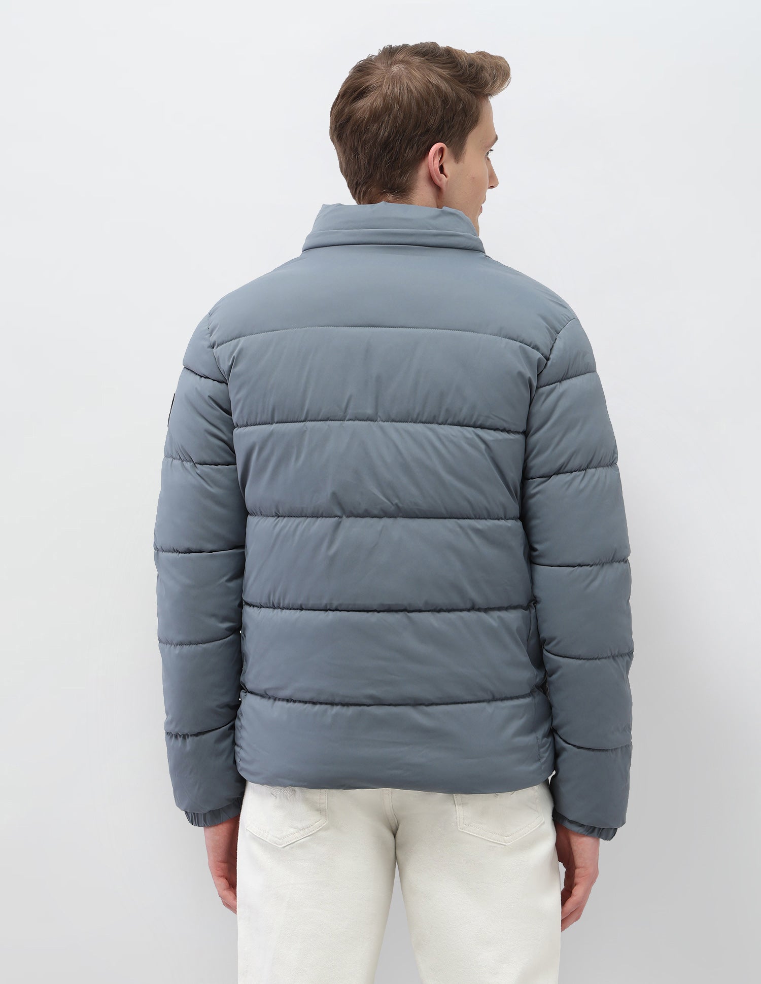 Detachable Hood Puffer Jacket Grey - U.S. Polo Assn. India | Large