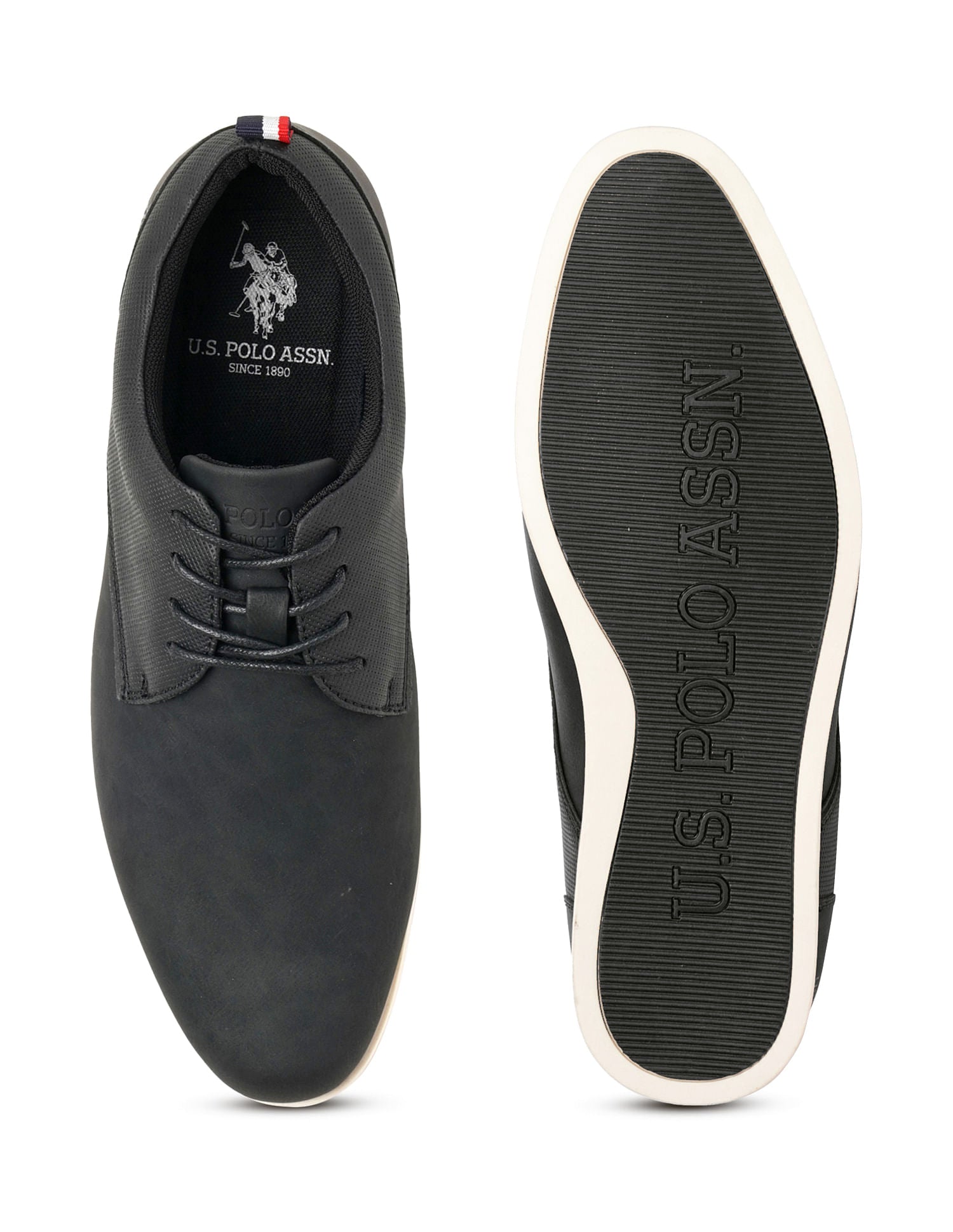 Men Darryl 2.0 Black Work Casuals Lace Up Shoes Black - U.S. POLO ASSN. | Large