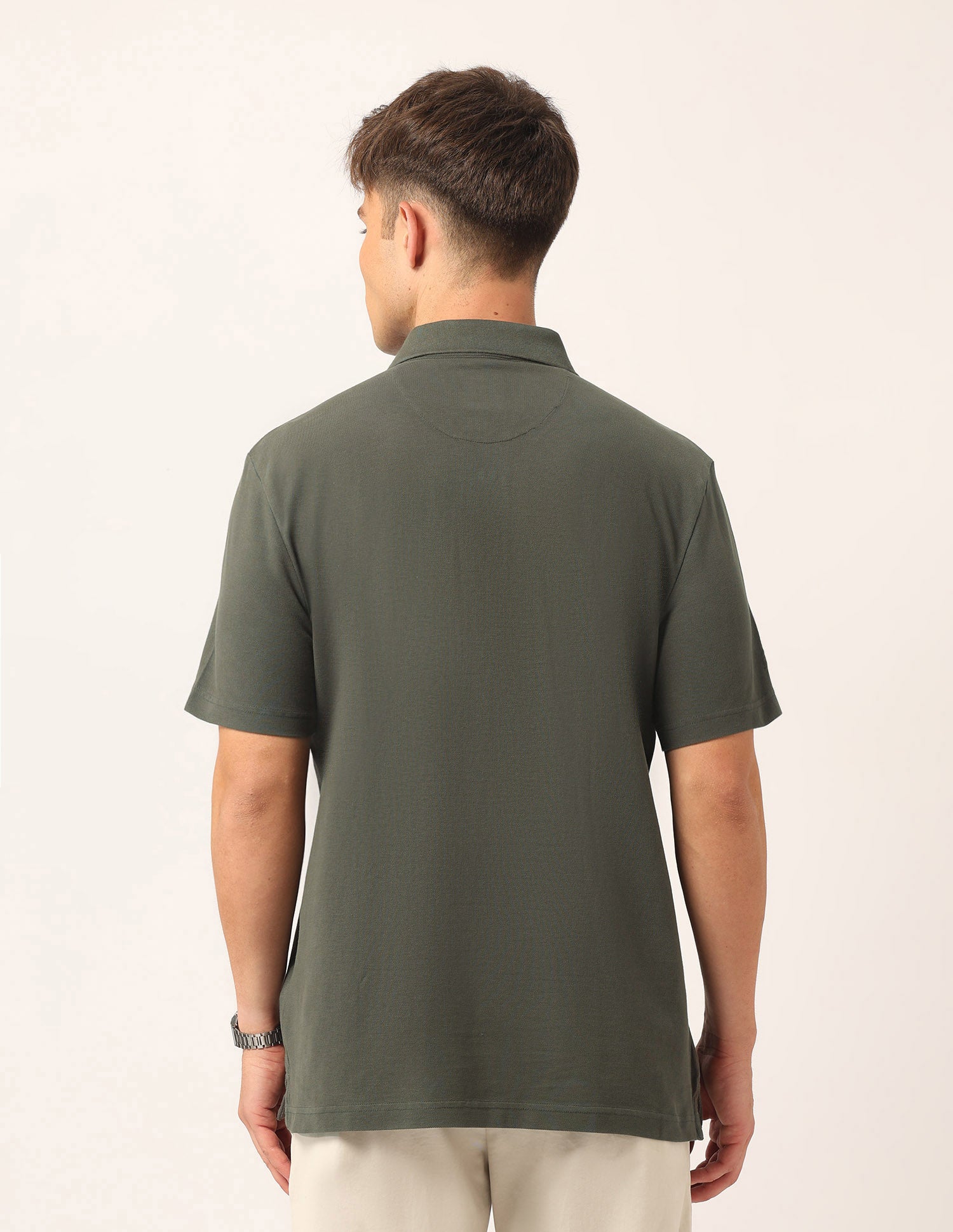 Solid Relaxed Fit Polo Shirt Grey - U.S. Polo Assn. India | Large