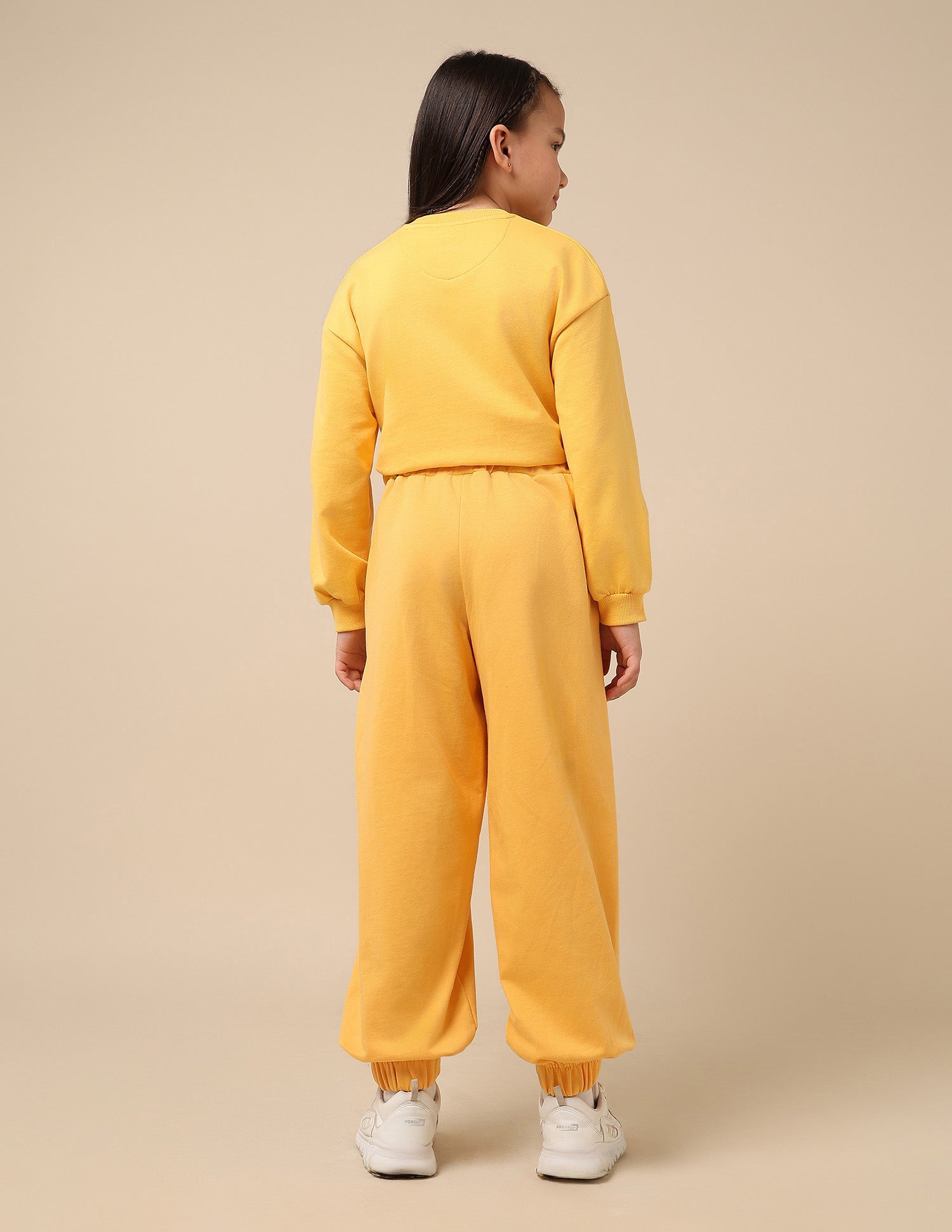 Girls Brand Embroidered Mid Rise Joggers Yellow - U.S. POLO ASSN. | Large