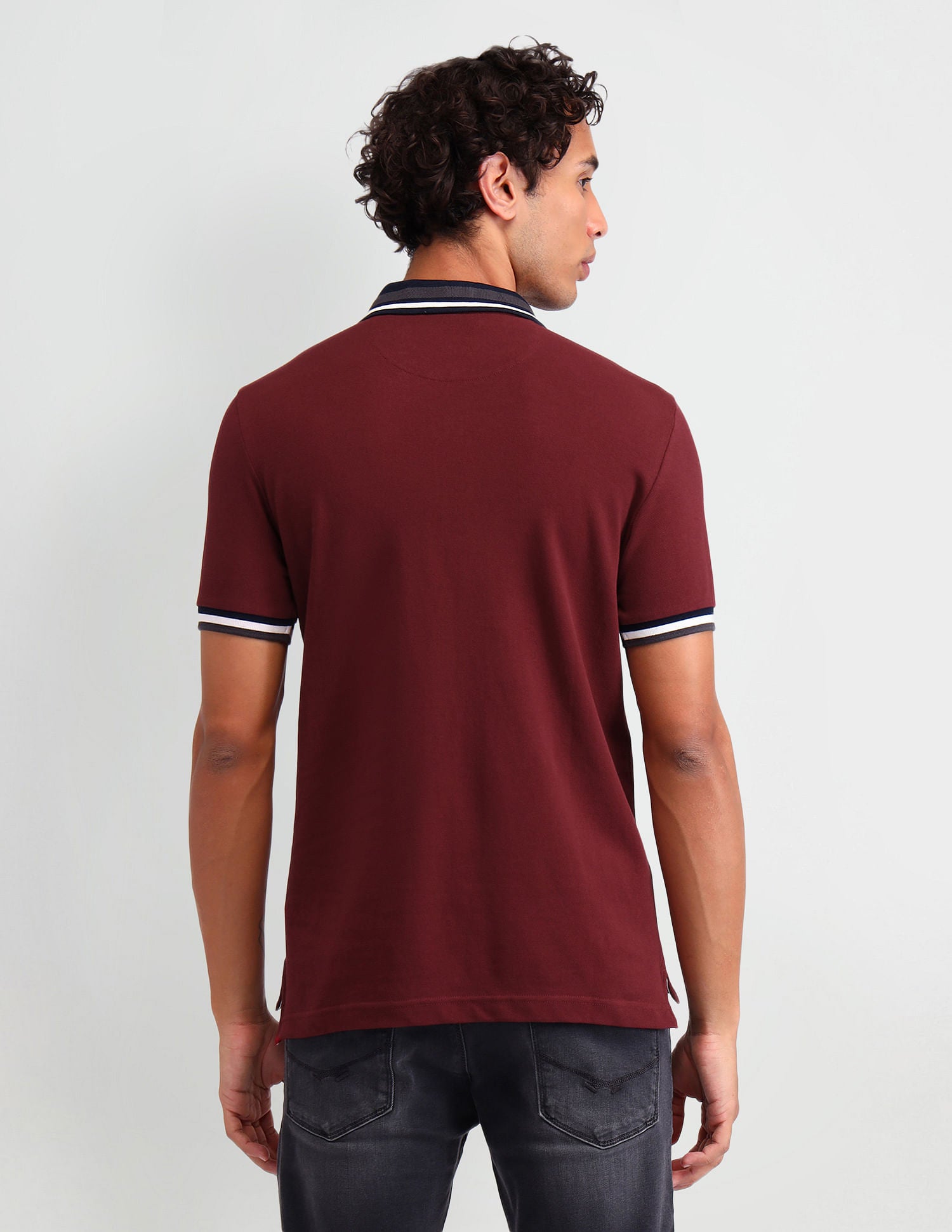 Outdoor Muscle Fit Solid Polo Shirt Maroon - U.S. POLO ASSN. | Large