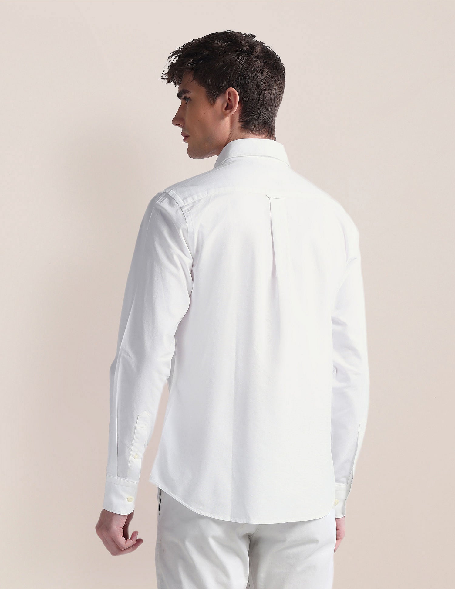 Semi-Cutaway Collar Long Sleeve Shirt White - U.S. POLO ASSN. | Large