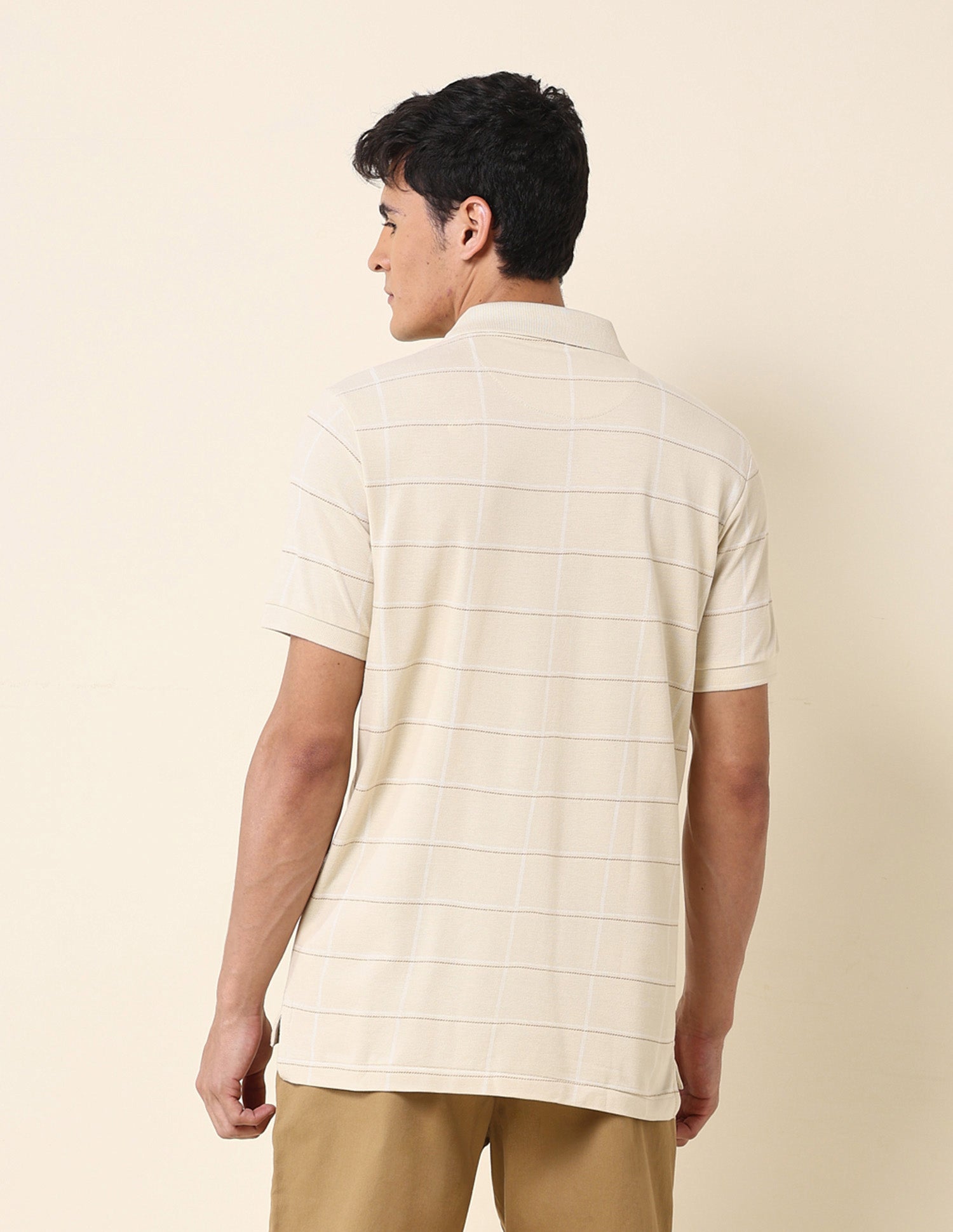 All Over Printed Classic Polo Shirt Beige - U.S. Polo Assn. India | Large