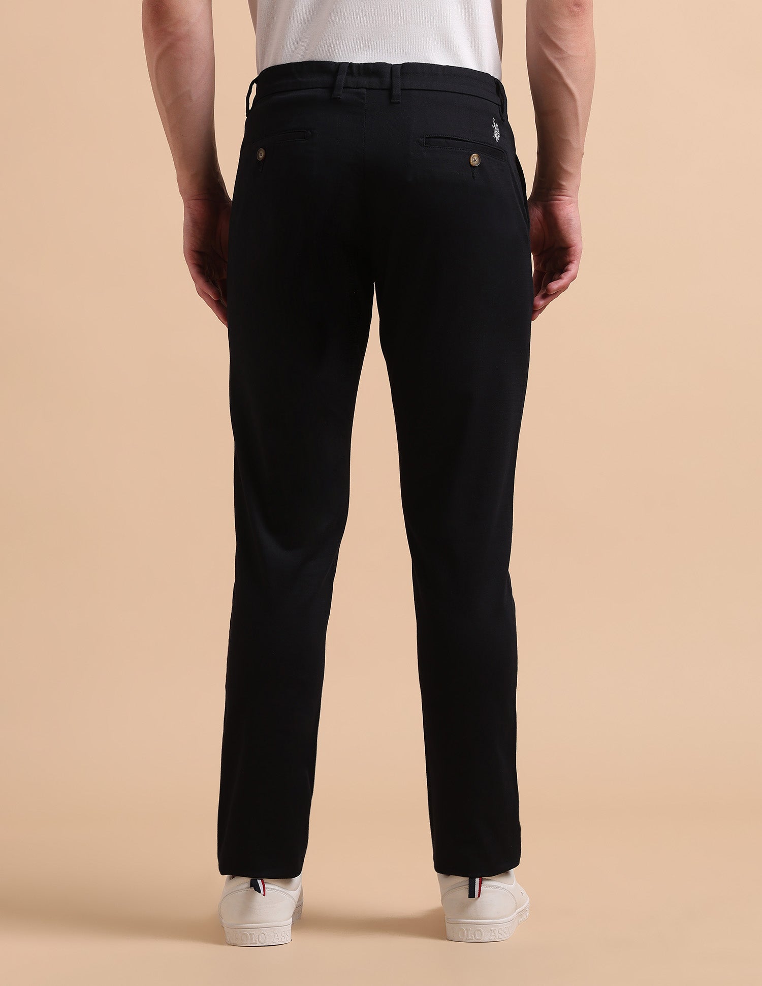 Satin Super Slim Fit Trousers Dark Navy - U.S. POLO ASSN. | Large