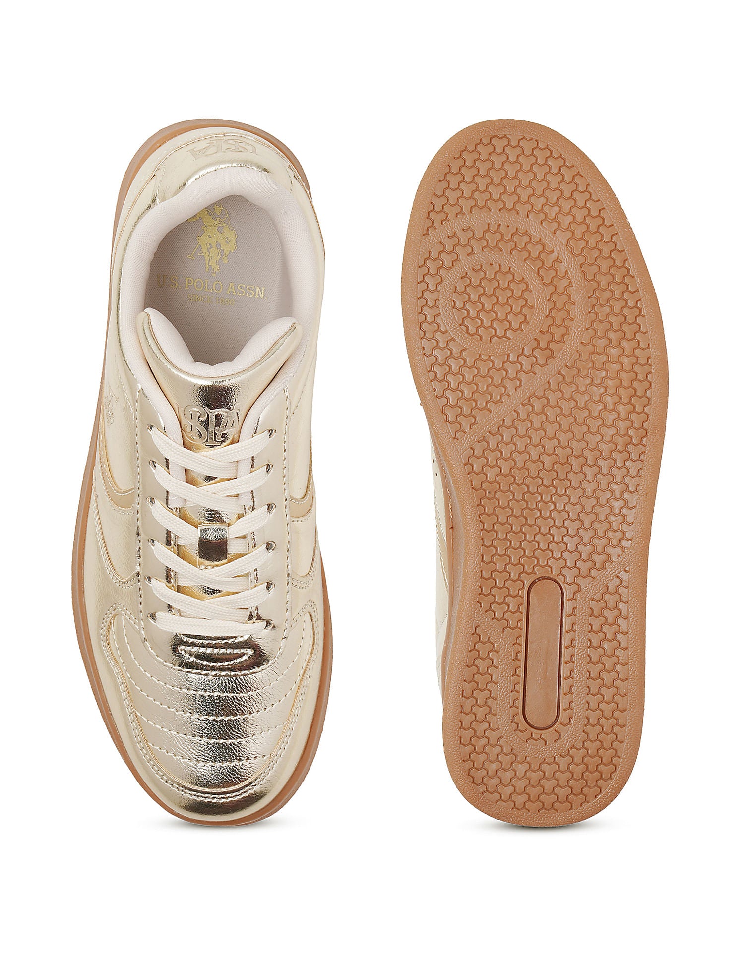 Colour Block Livia Sneakers Gold - U.S. POLO ASSN. | Large