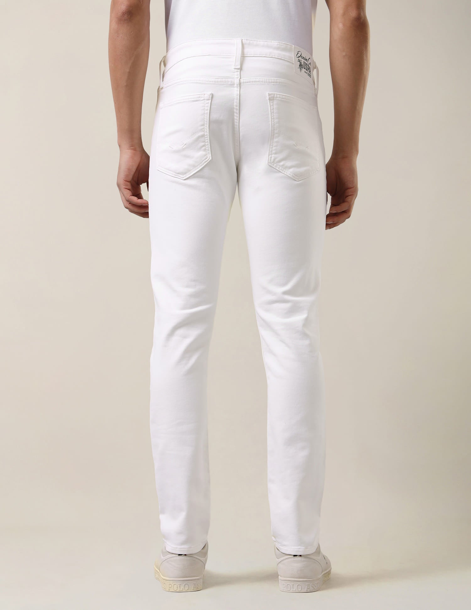 Brandon Slim Tapered Fit White Jeans White - U.S. Polo Assn. India | Large