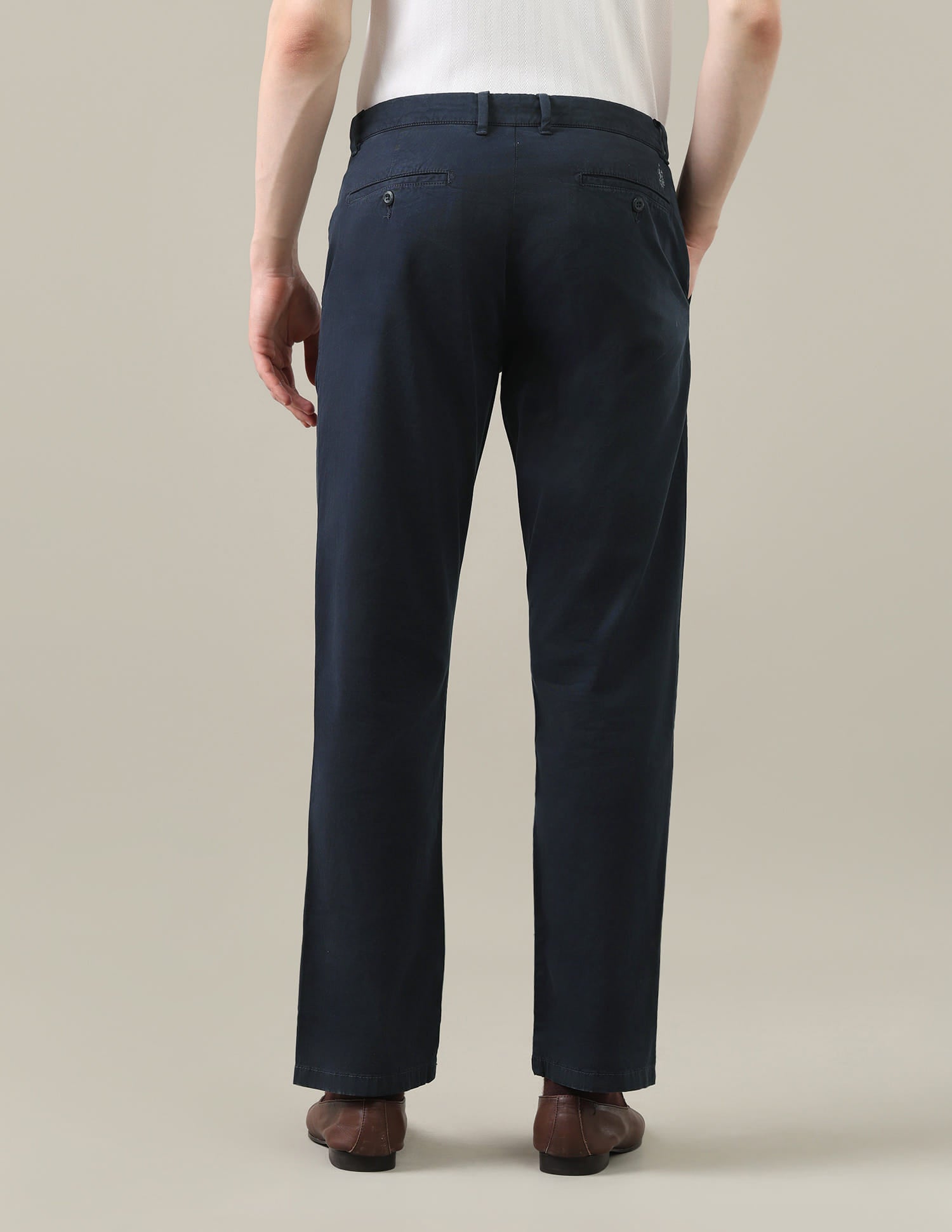 Twill Riley Straight Fit Trousers Blue - U.S. Polo Assn. India | Large