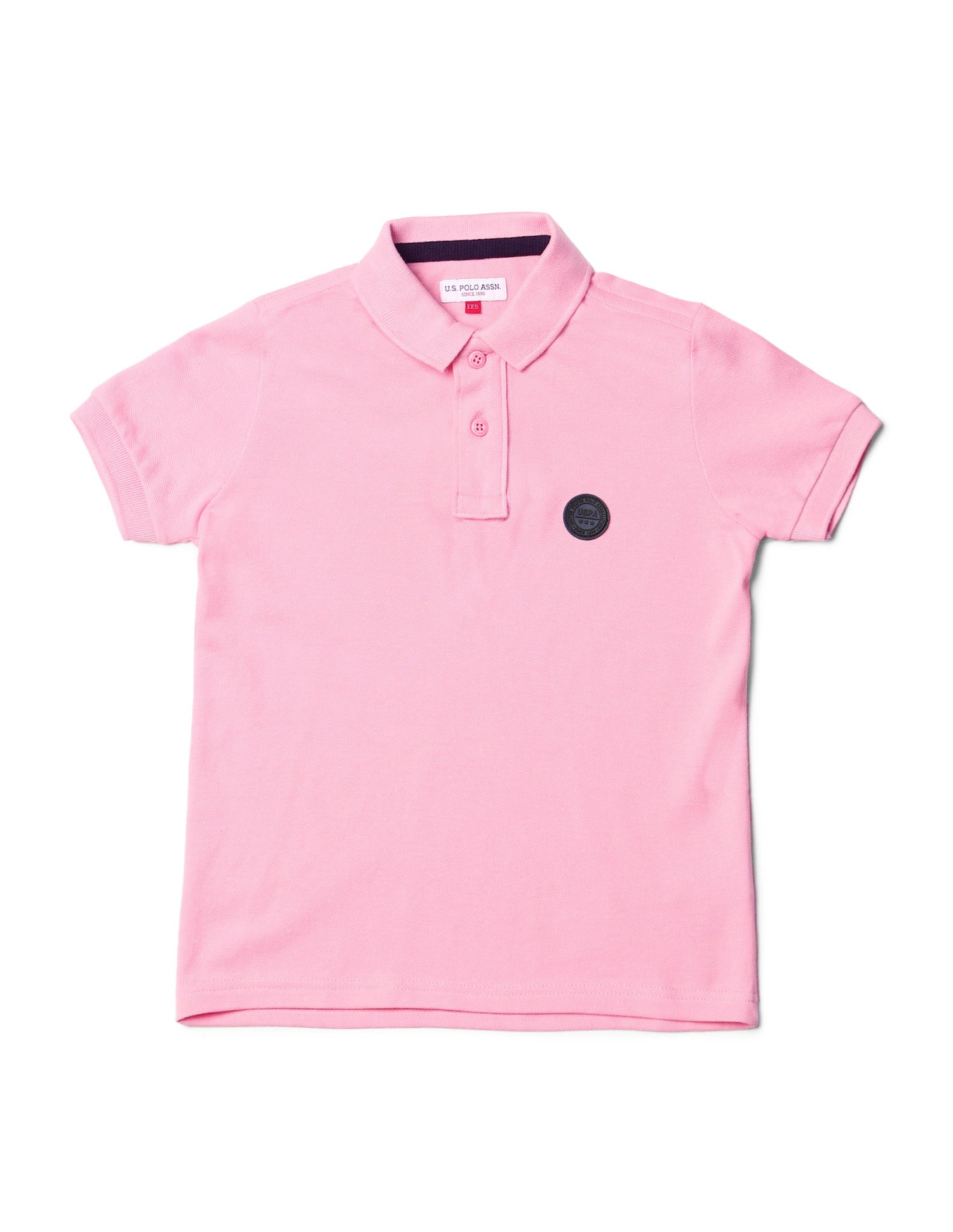 Boys Solid Cotton T-Shirt Light Pink - U.S. POLO ASSN. | Large