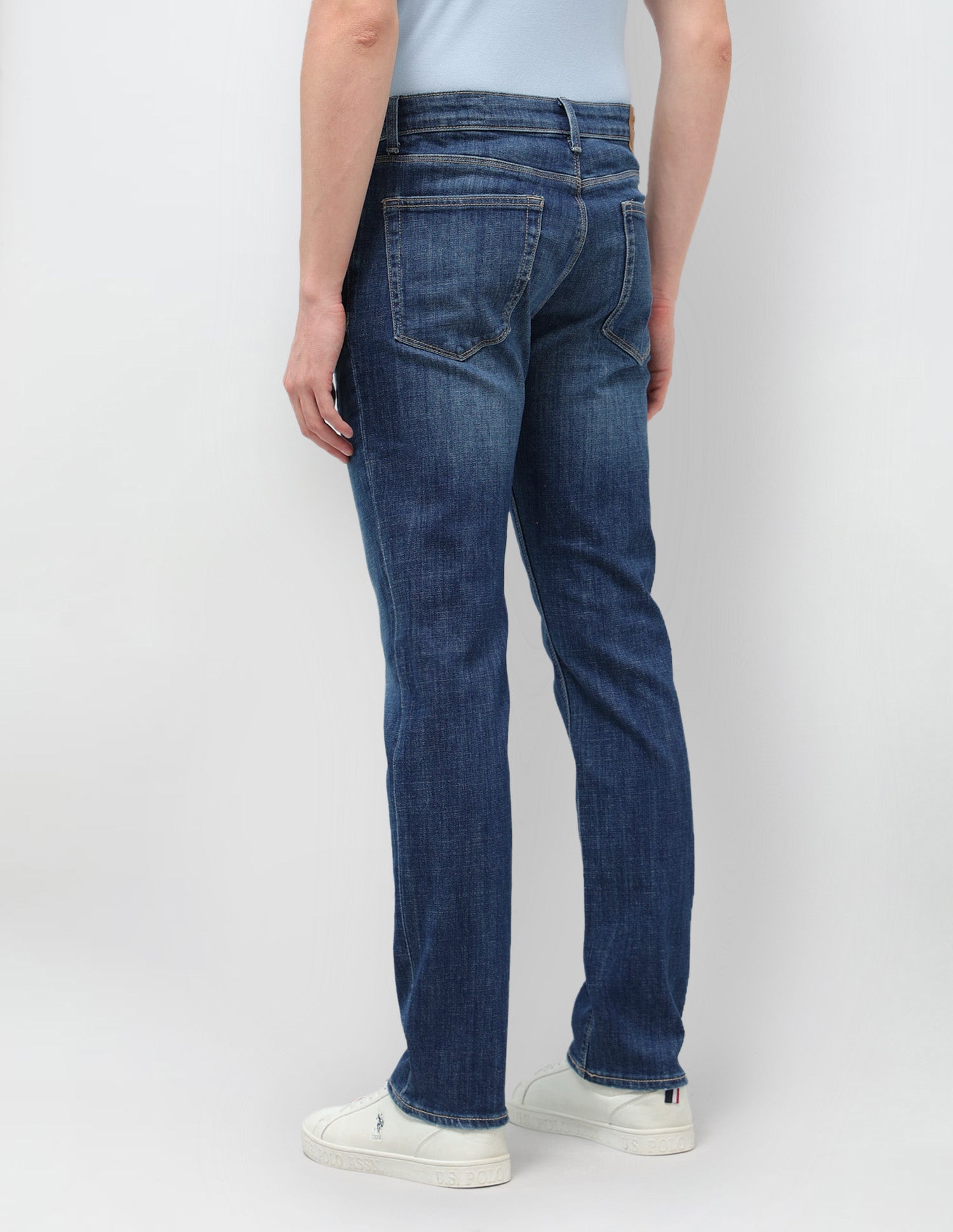 Harold Slim Straight Fit Blue Jeans Blue - U.S. POLO ASSN. | Large