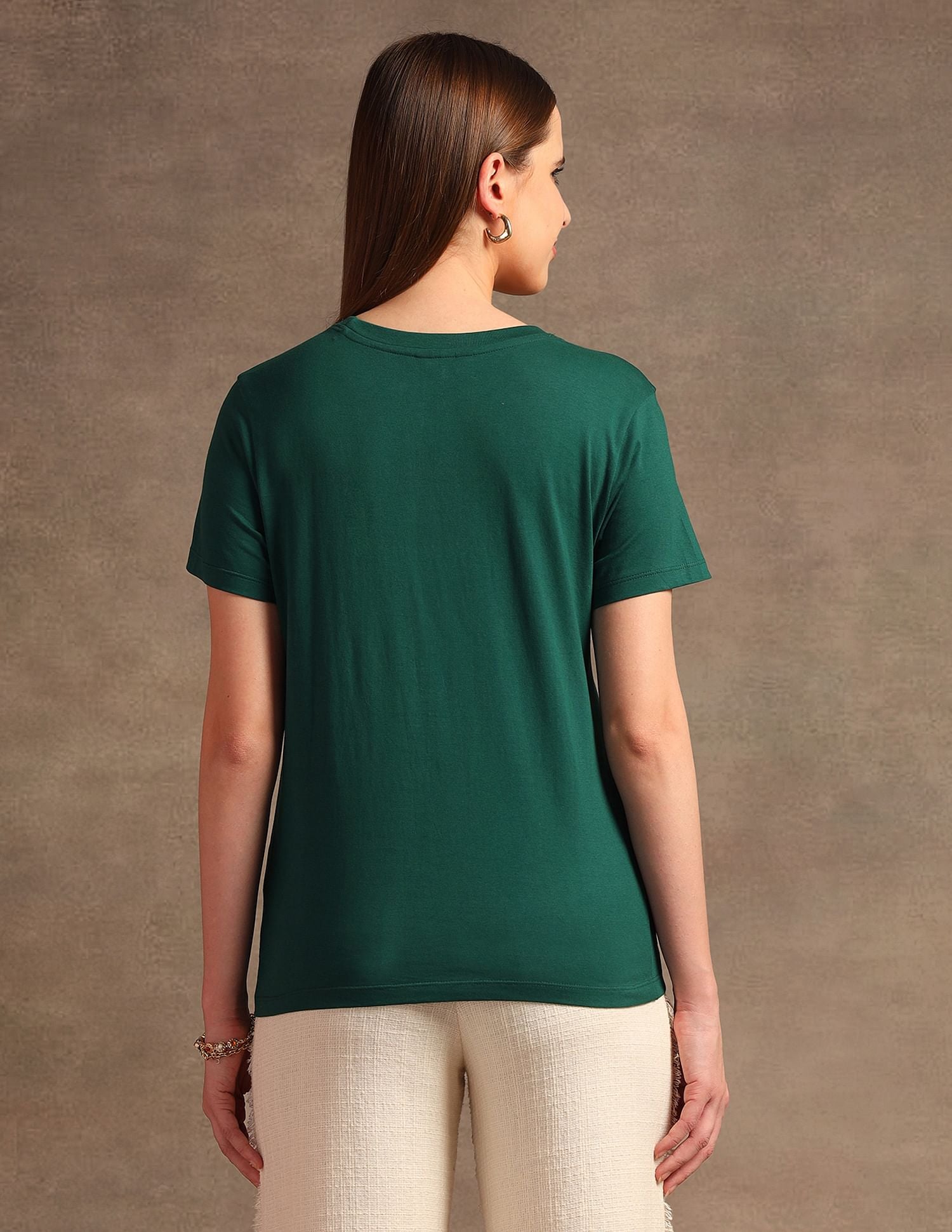 Regular Fit Solid T-Shirt Dark Green - U.S. POLO ASSN. | Large