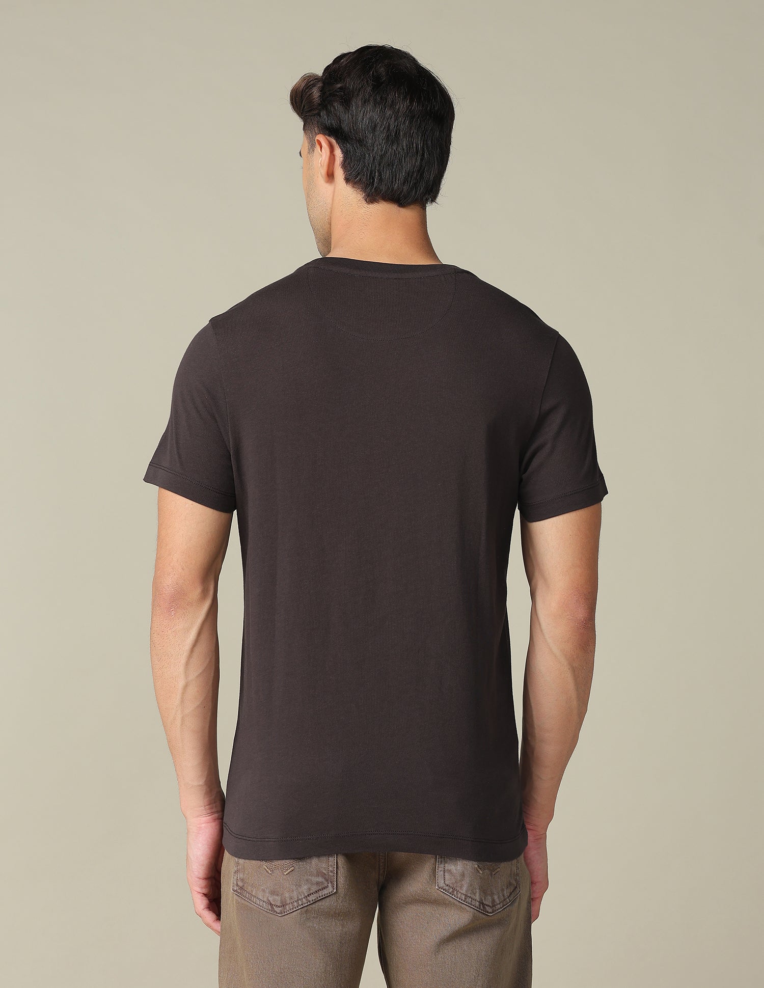 Muscle Fit Brand Embossed T- Shirt Choco - U.S. POLO ASSN. | Large