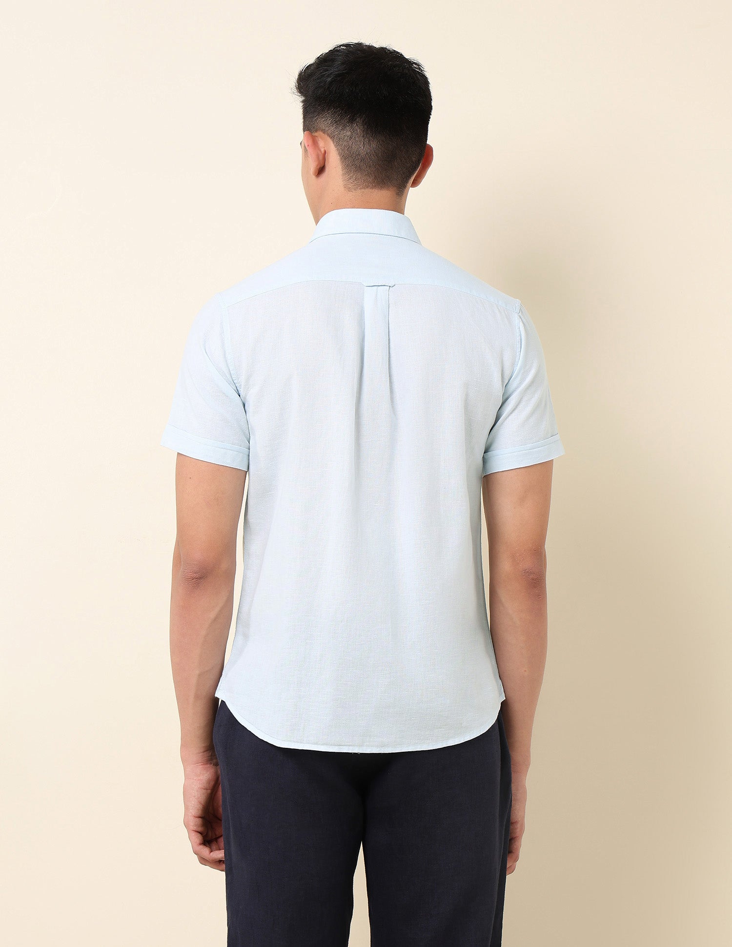 Tailored Fit Solid Shirt Blue - U.S. Polo Assn. India | Large