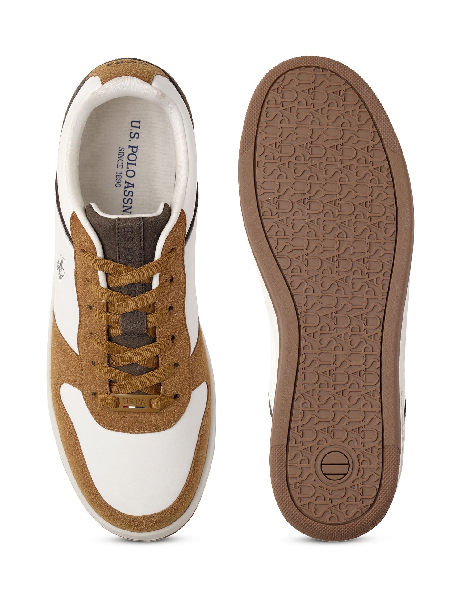 Men Joan Colourblocked Sneakers Tan - U.S. Polo Assn. India | Large