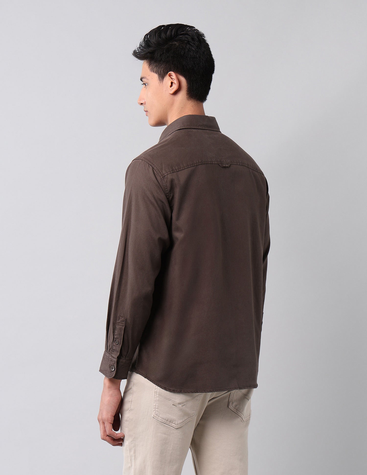 Comfort Fit Twill Shirt Choco - U.S. POLO ASSN. | Large