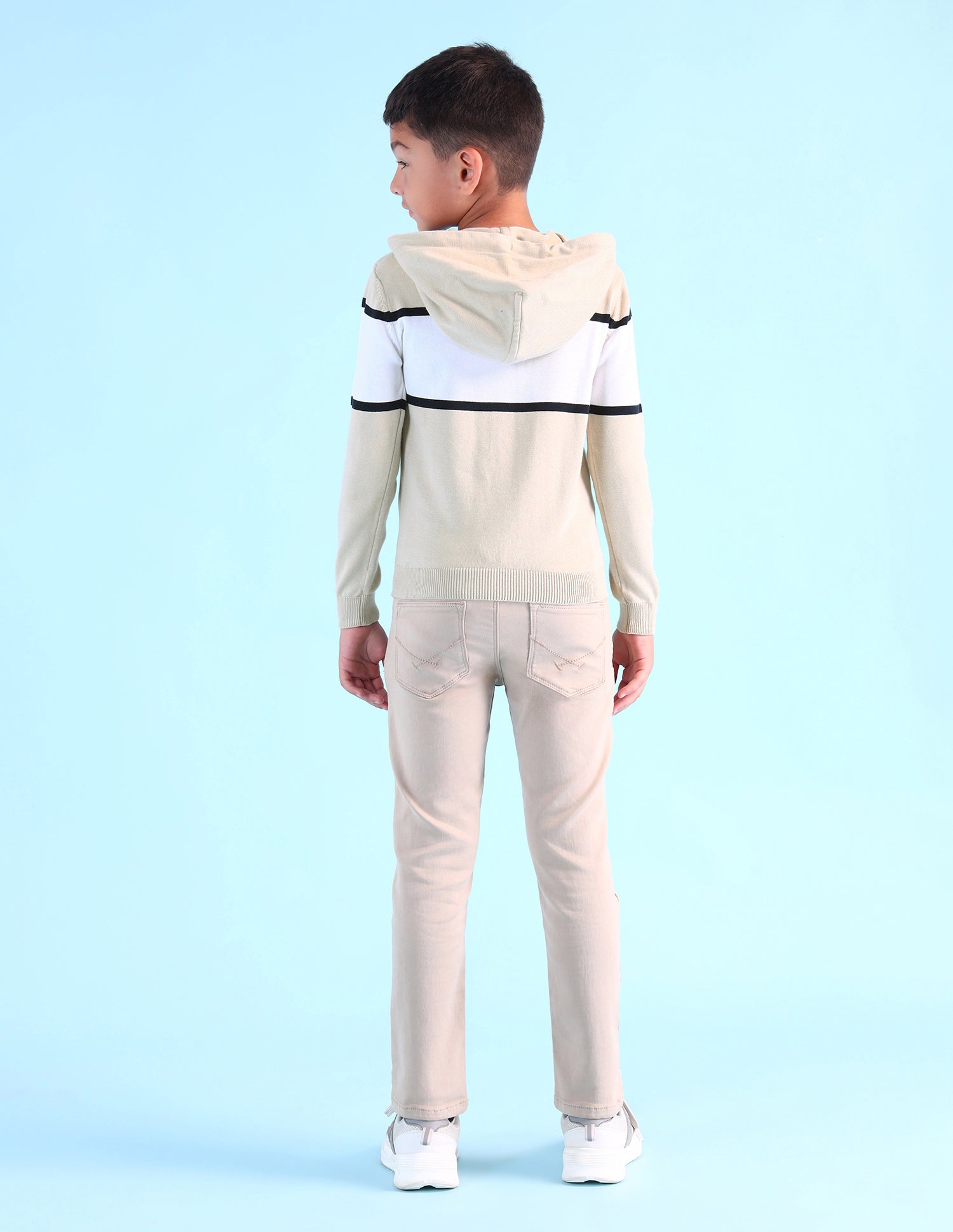 Boys Brand Embroidered Pure Cotton Sweater Ecru - U.S. POLO ASSN. | Large