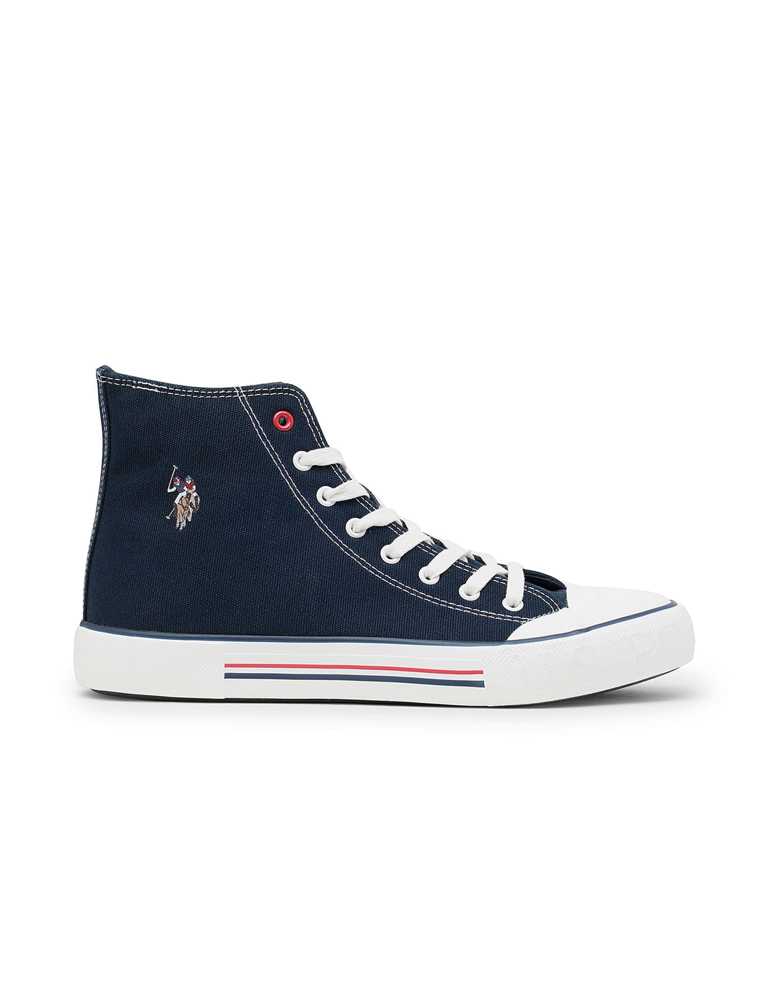 Men Vlair 2.0 Canvas Mid Top Casual Shoes Navy - U.S. Polo Assn. India | Large