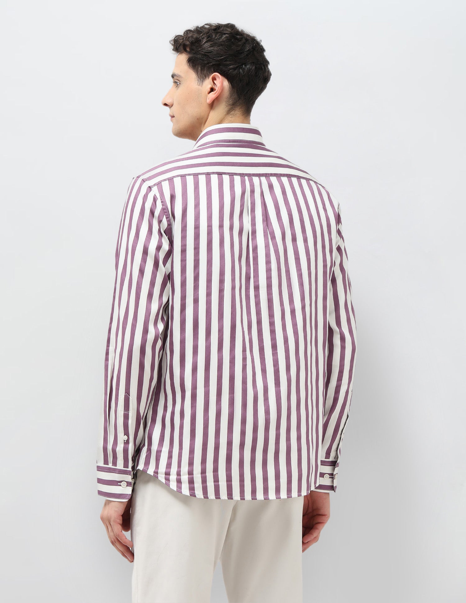 Satin Tailored Fit Shirt Purple - U.S. POLO ASSN. | Large