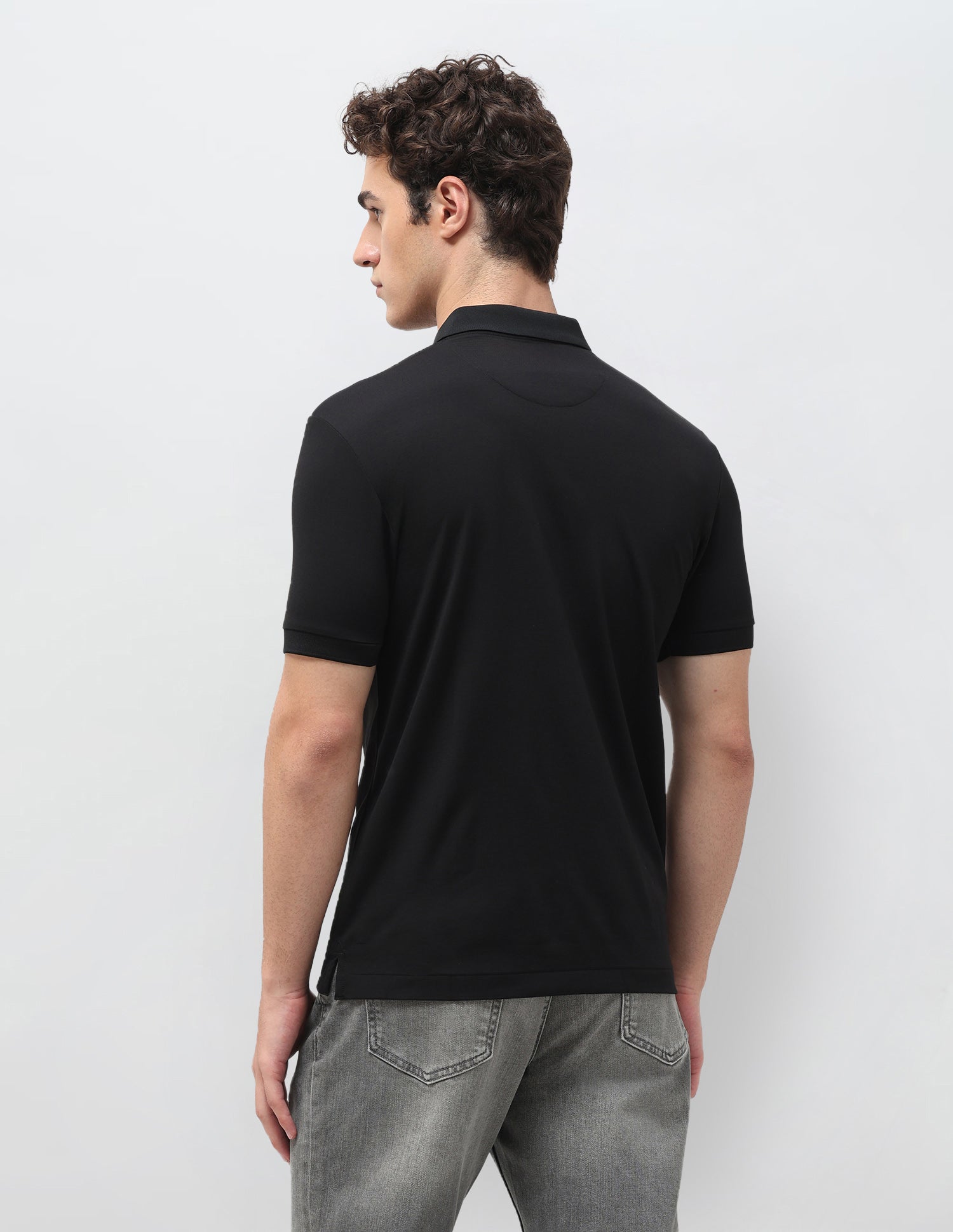 Brand Embroidered Polo Shirt Black - U.S. Polo Assn. India | Large
