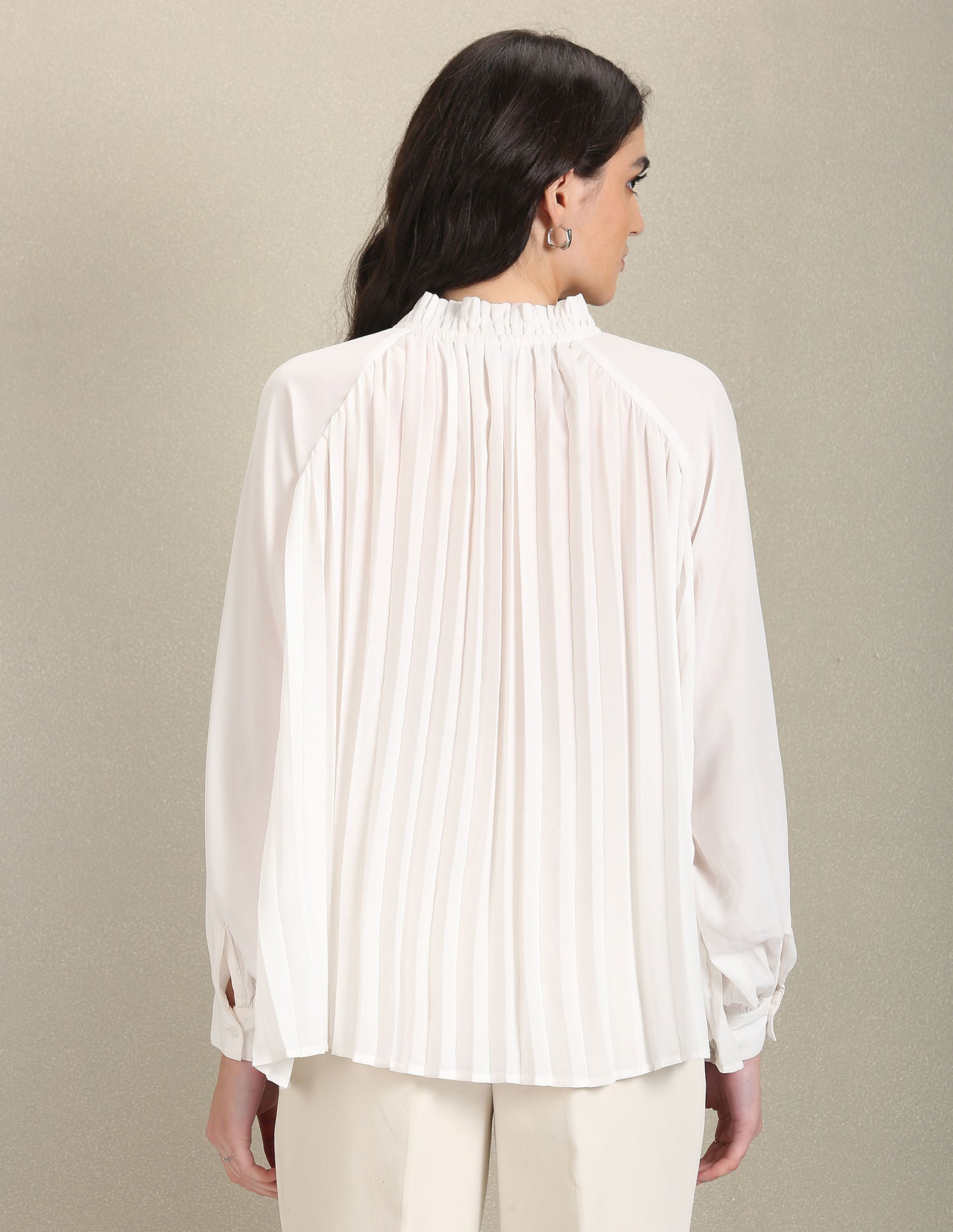 Raglan Sleeve Pleated Top White - U.S. Polo Assn. India | Large