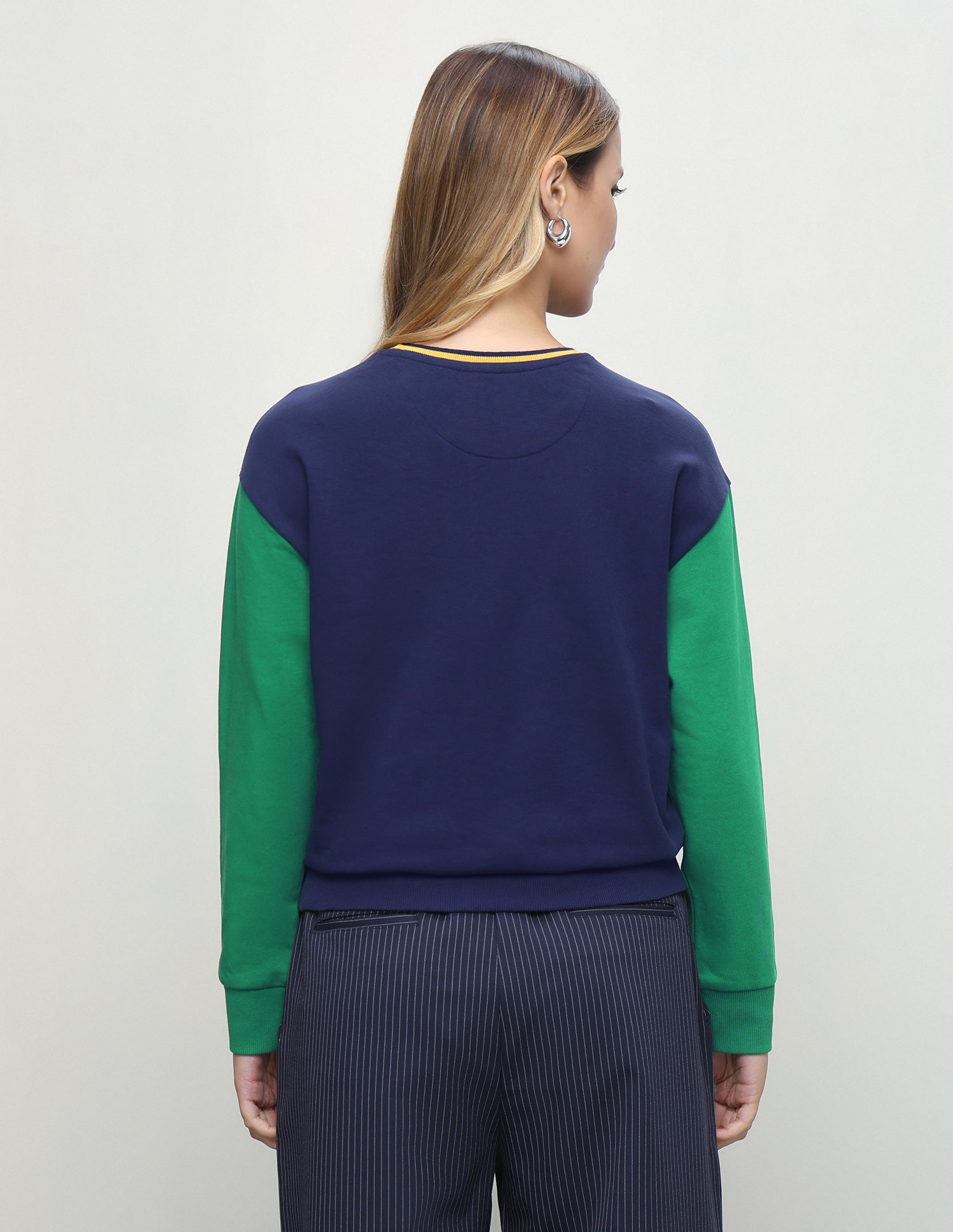 Colourblocked Relaxed Fit Sweatshirt Navy - U.S. Polo Assn. India | Large