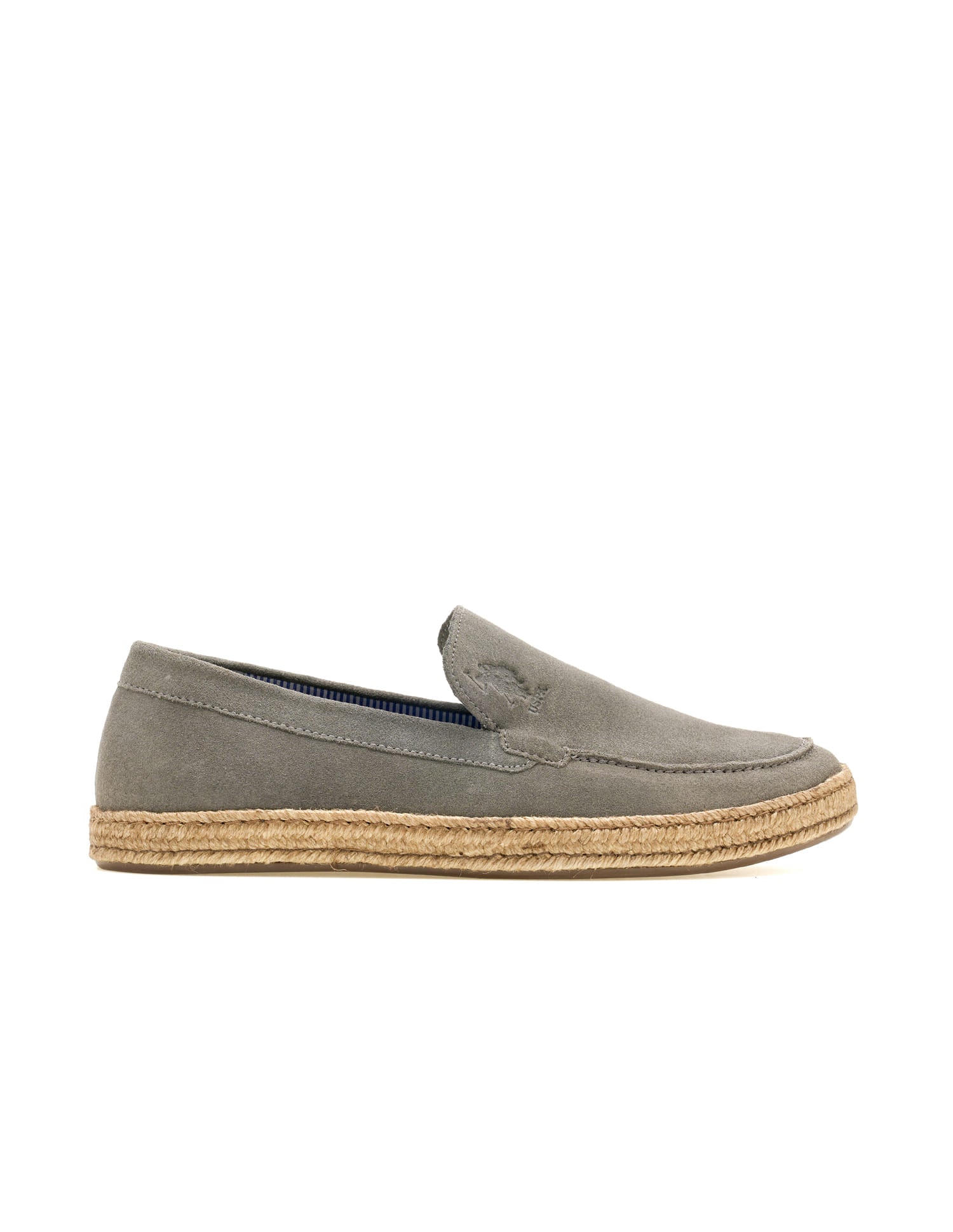 Mens Oudi Suede Slip-On Shoes Grey - U.S. Polo Assn. India | Large