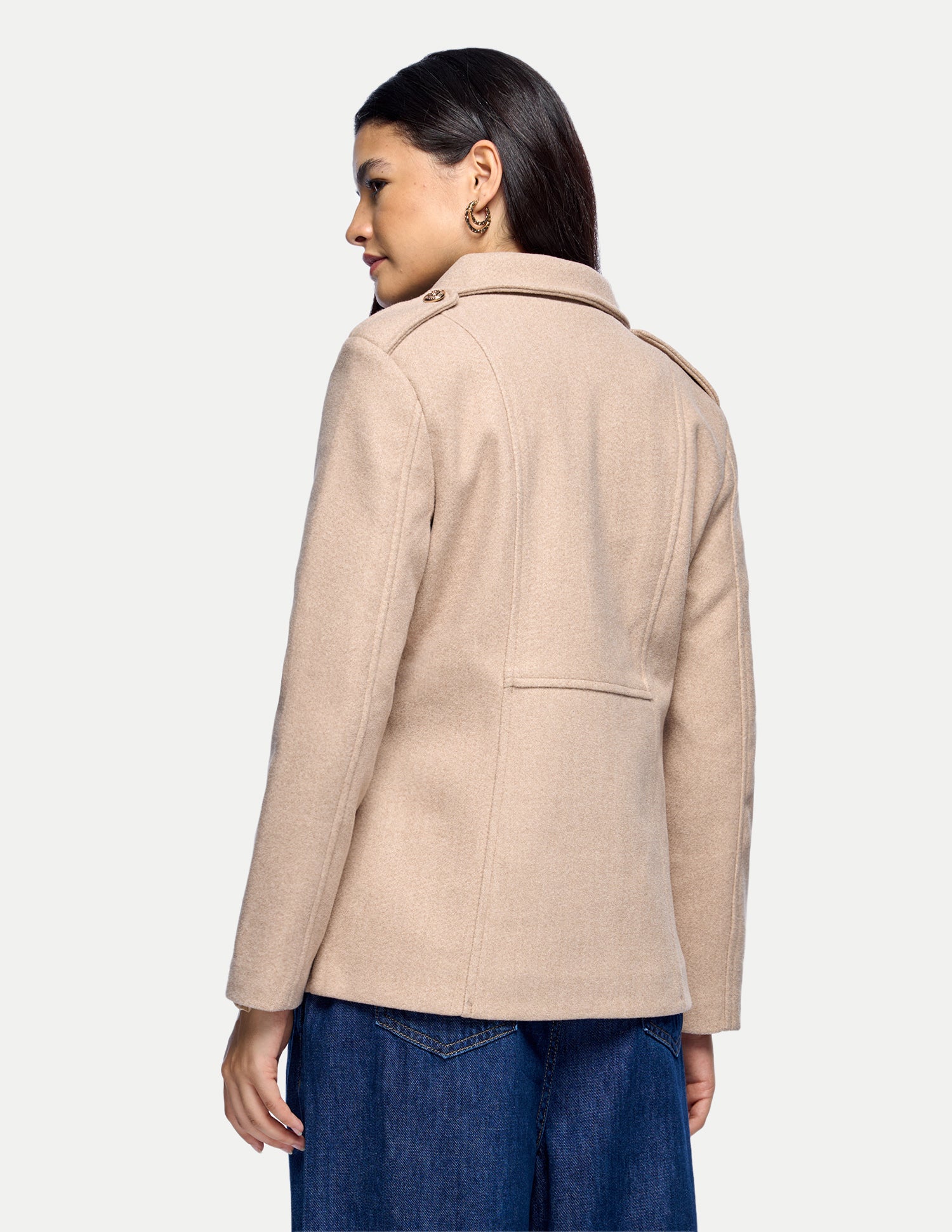 Double Breasted Blazer Jacket Beige - U.S. Polo Assn. India | Large