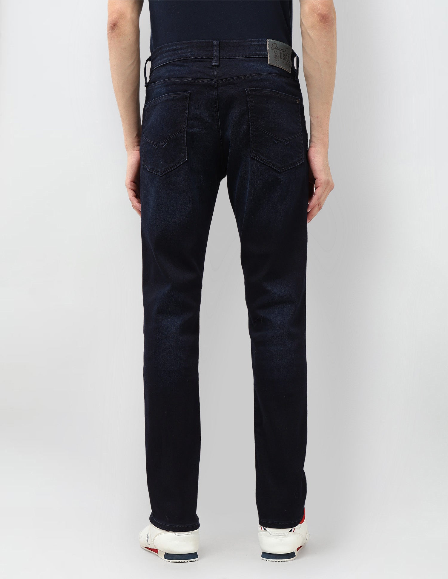 Brandon Slim Tapered Fit Black Gold Jeans Dark Blue - U.S. POLO ASSN. | Large