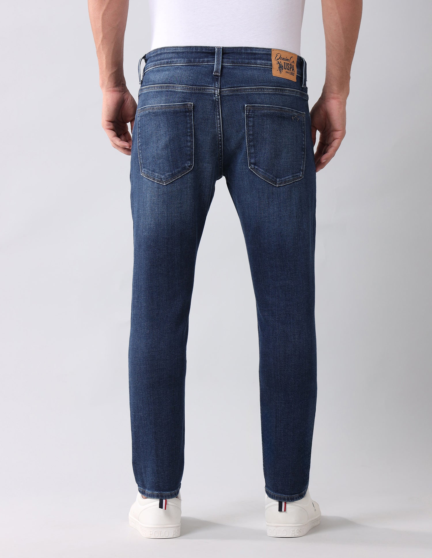 Henry Tapered Cropped Fit Blue Jeans Dark Wash - U.S. Polo Assn. India | Large