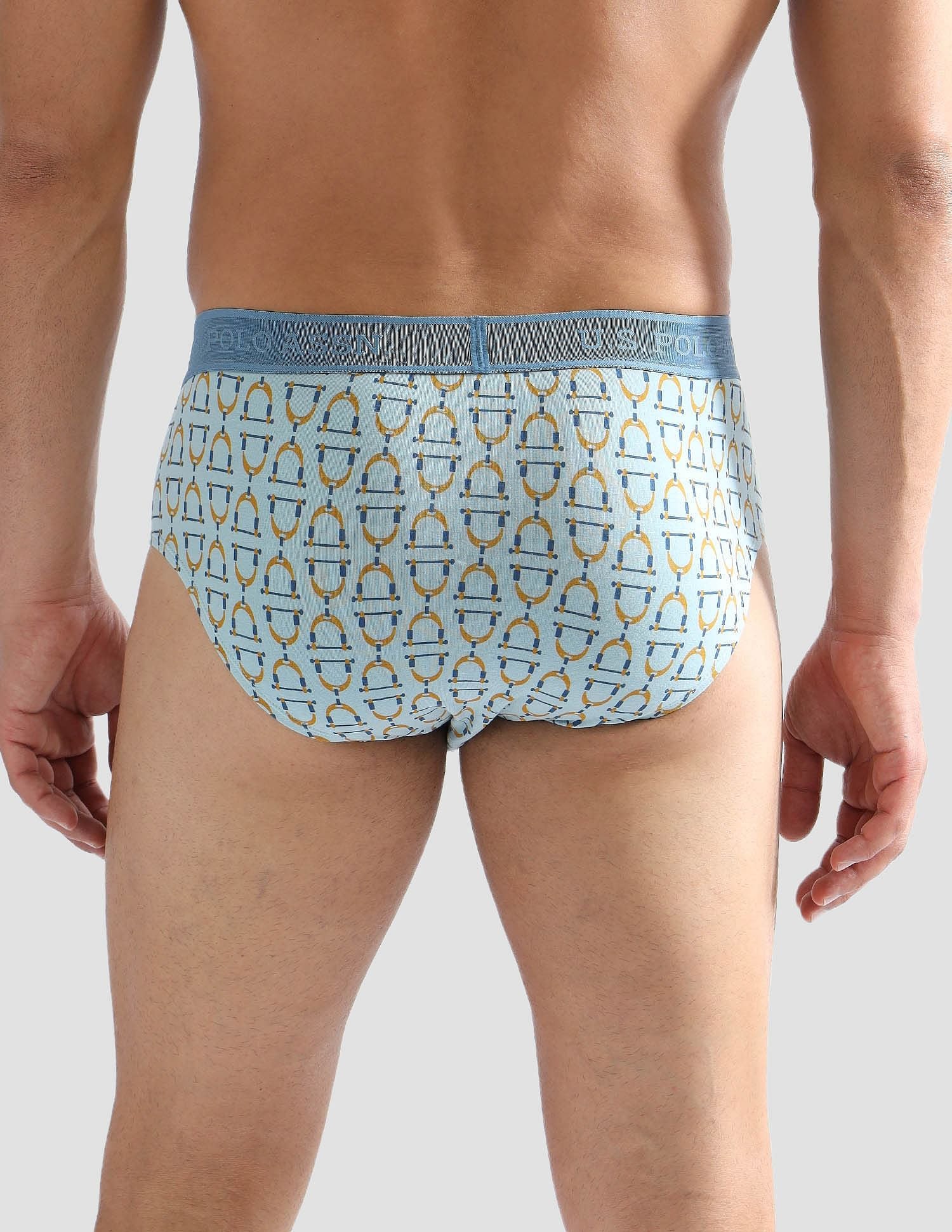 Elasticized Waist Printed PB005 Briefs - Pack of 1 Blue - U.S. POLO ASSN. | Large