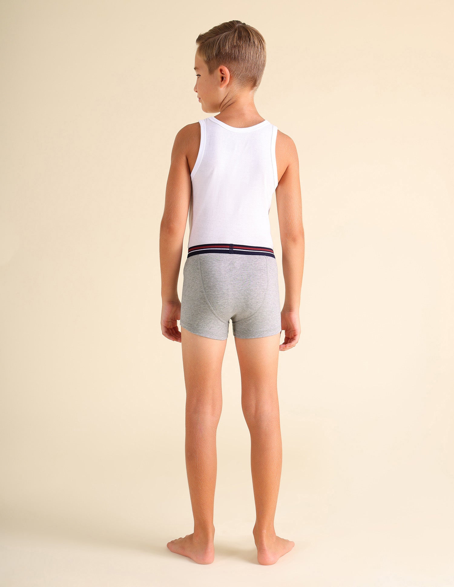 Mid Rise Cotton Spandex EKT02 Trunks - Pack Of 2 Grey and White - U.S. POLO ASSN. | Large