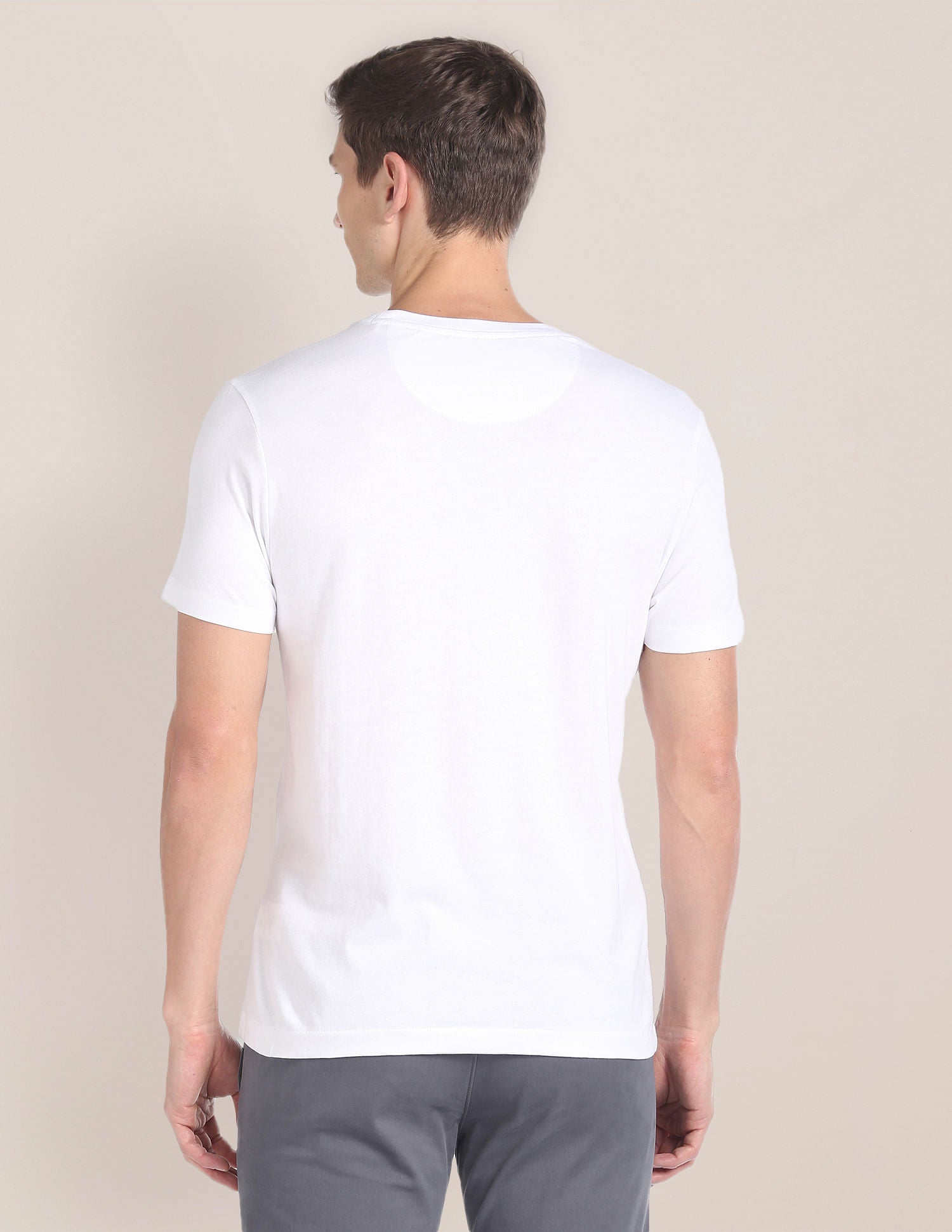 Crew Neck Brand Embroidered T-Shirt White - U.S. POLO ASSN. | Large