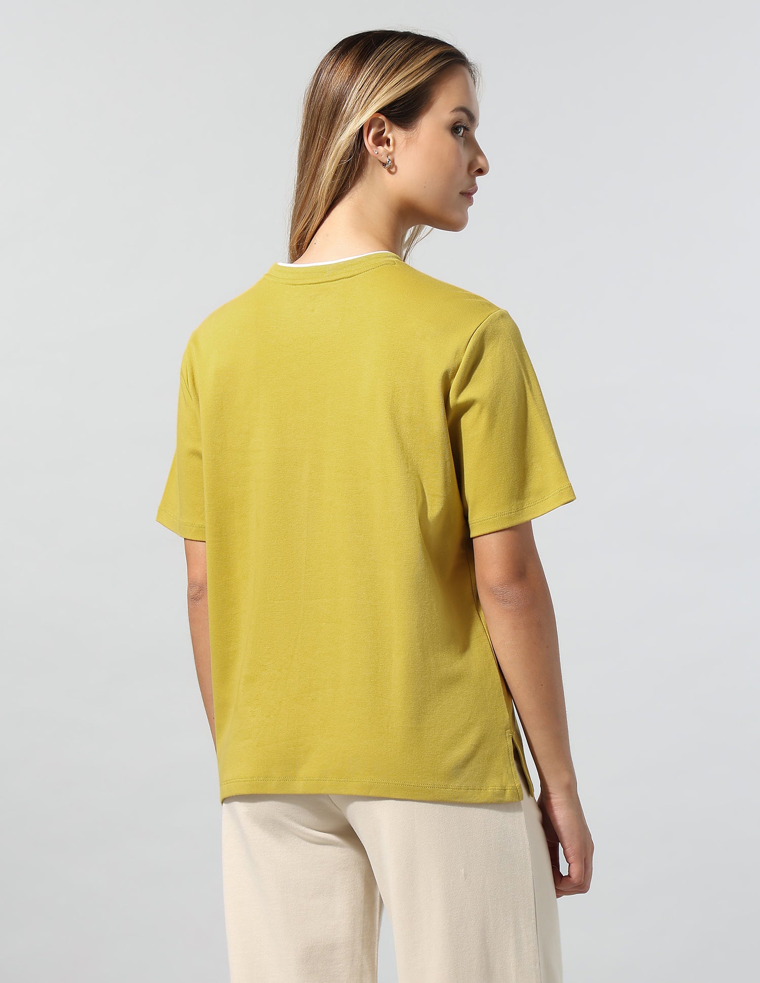 Shrunken Regular Fit T-Shirt Mustard - U.S. Polo Assn. India | Large