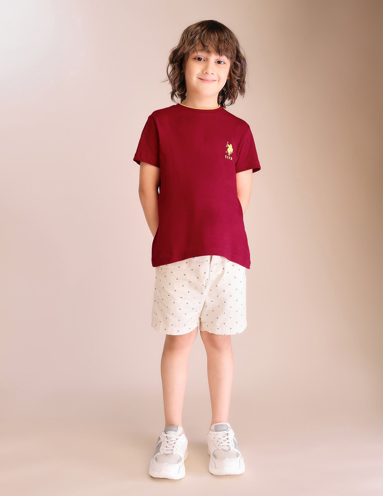 Boys Solid Regular Fit T-Shirt - Pack Of 2 Black and Red - U.S. POLO ASSN. | Large